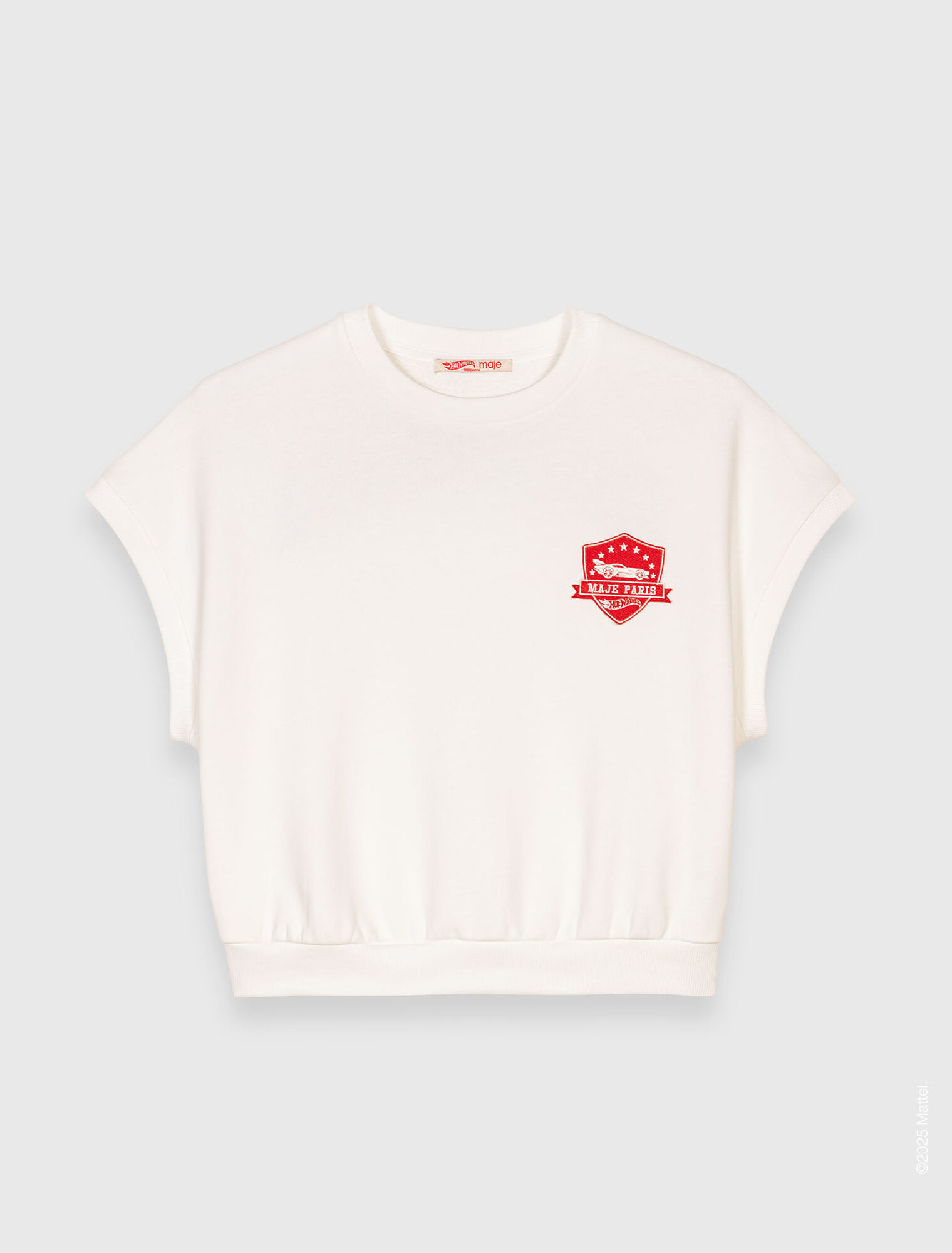 Crop-Sweatshirt mit gesticktem Logo