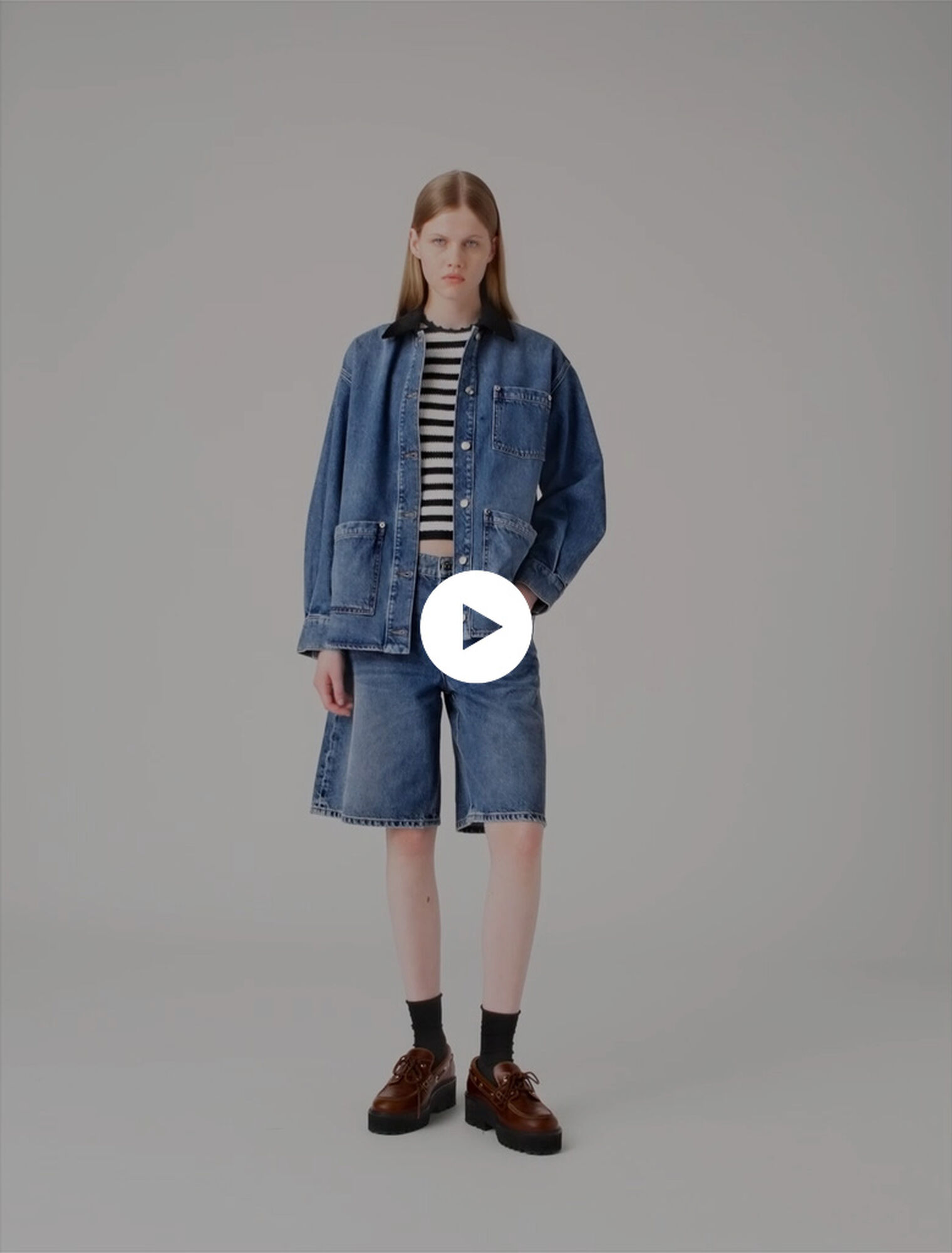Jacke aus verwaschenem Denim