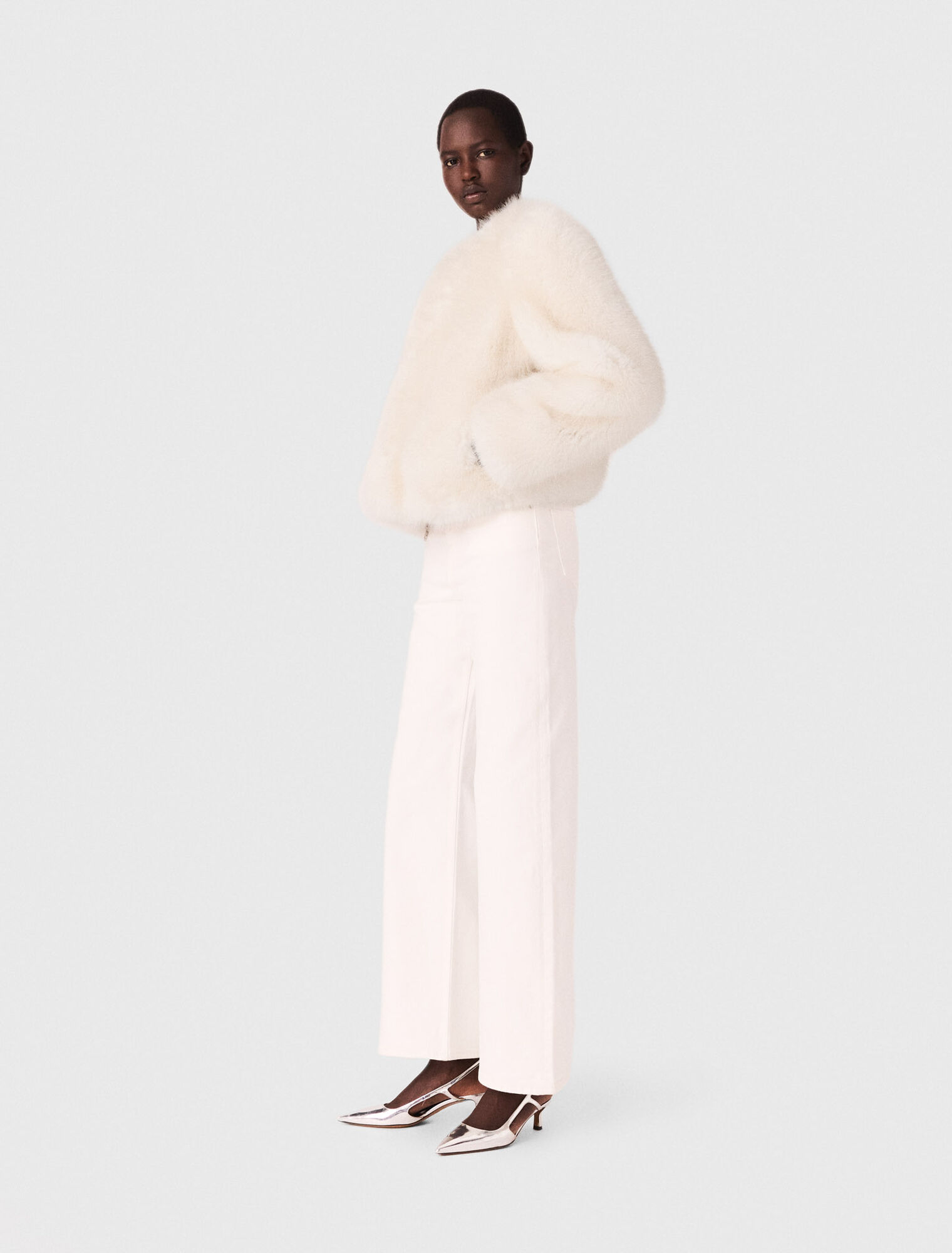 Kurzer Kunstpelzblouson