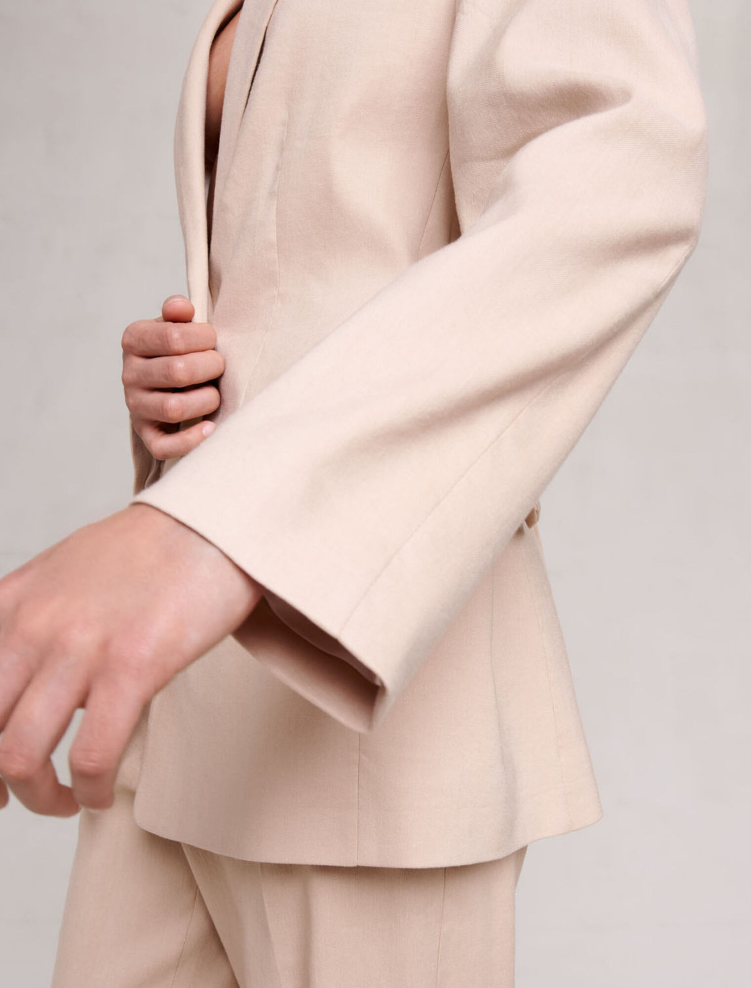 Jacke aus Leinenmischgewebe