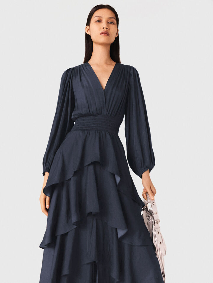 Langes Rüschenkleid