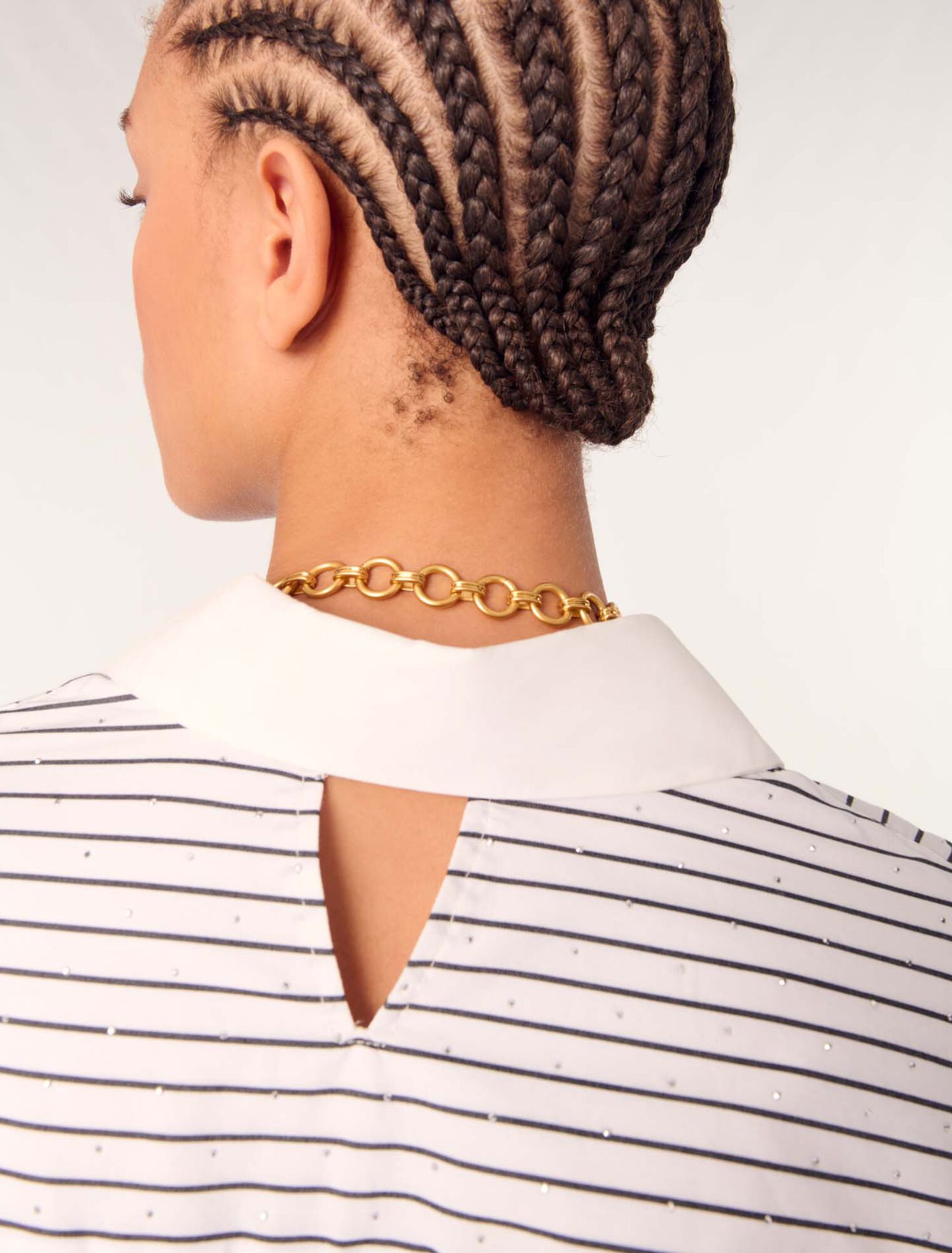 Gestreiftes Strass-Hemd