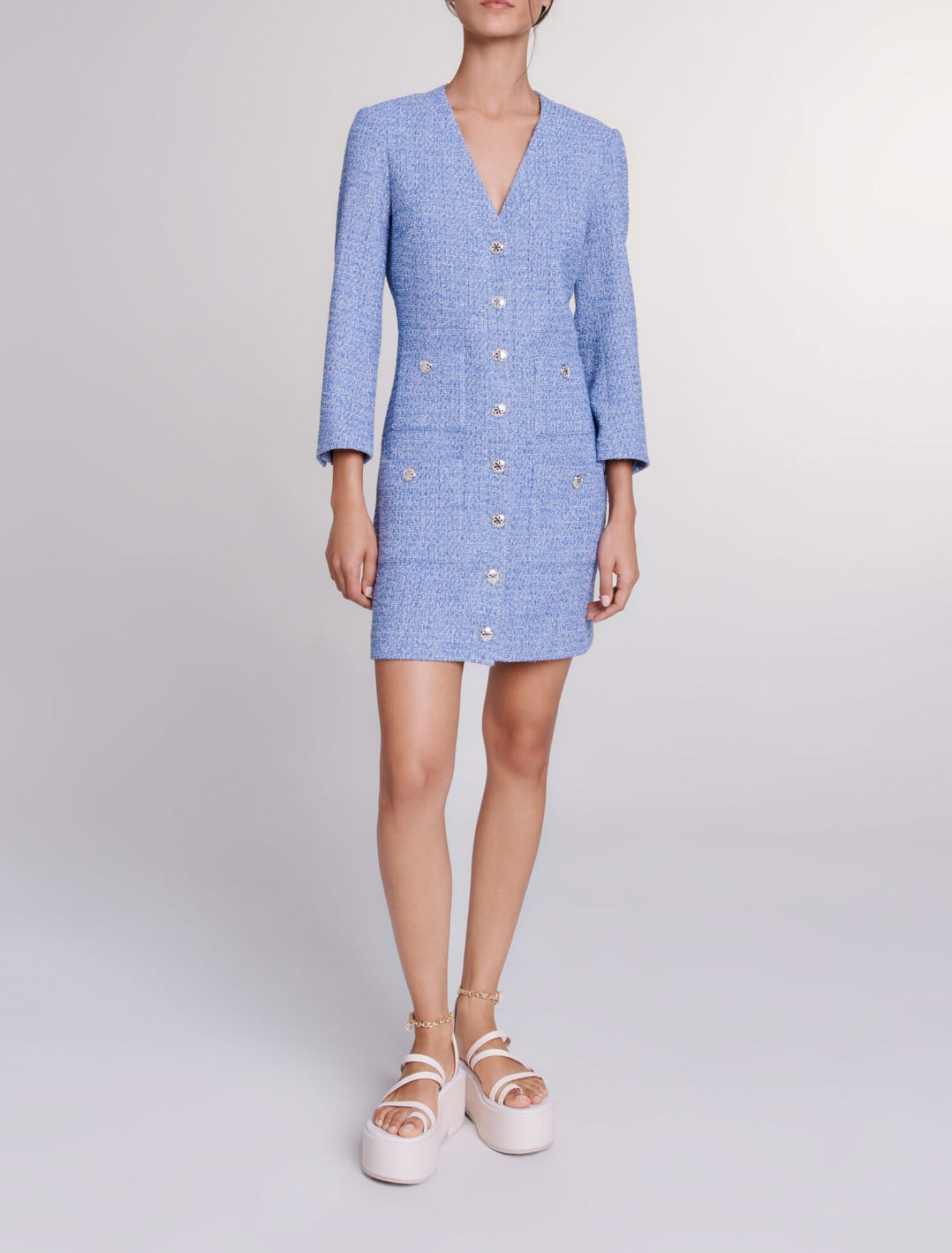 Kurzes Kleid aus Tweed