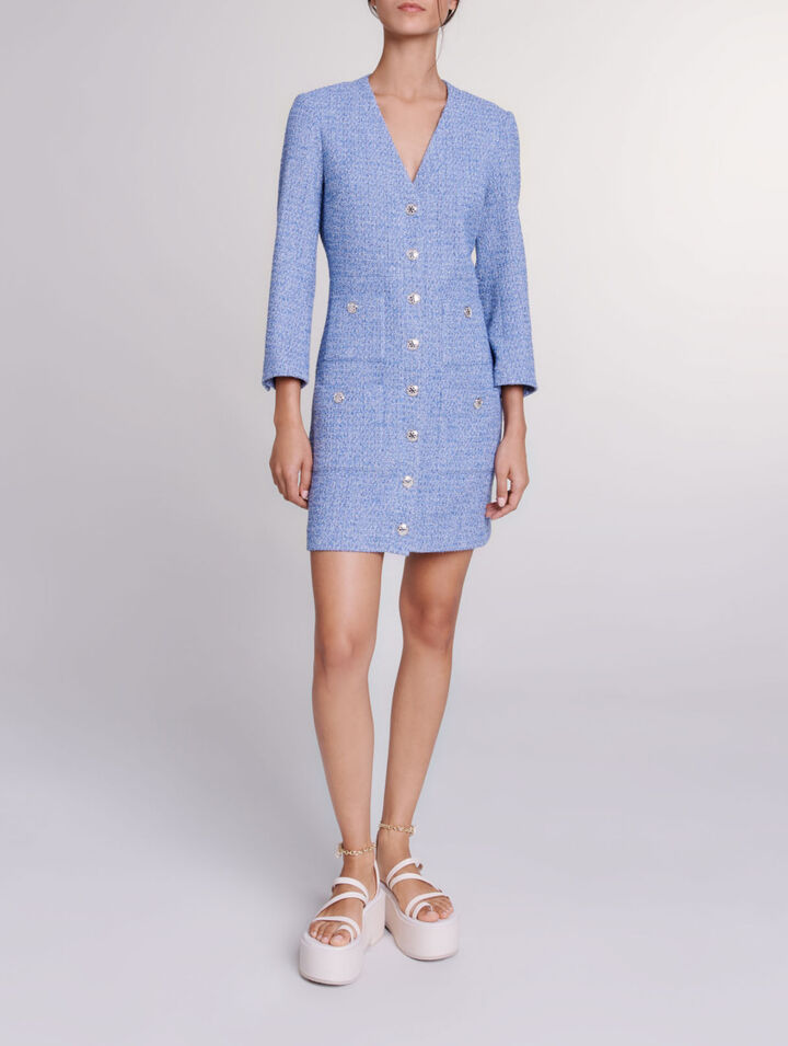 Kurzes Kleid aus Tweed