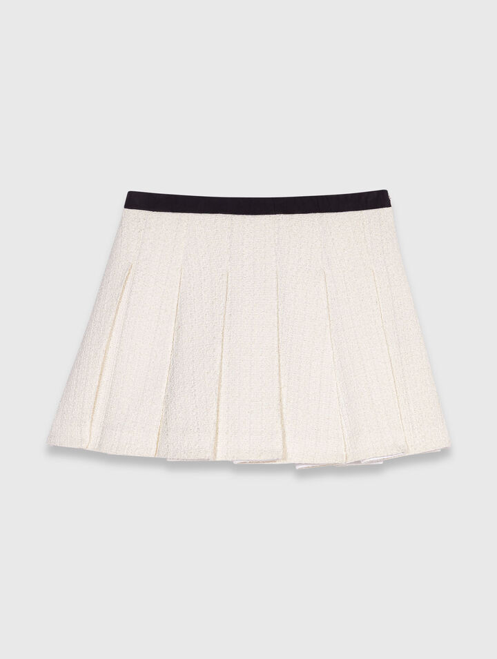Trompe-l'œil-Shorts aus Tweed
