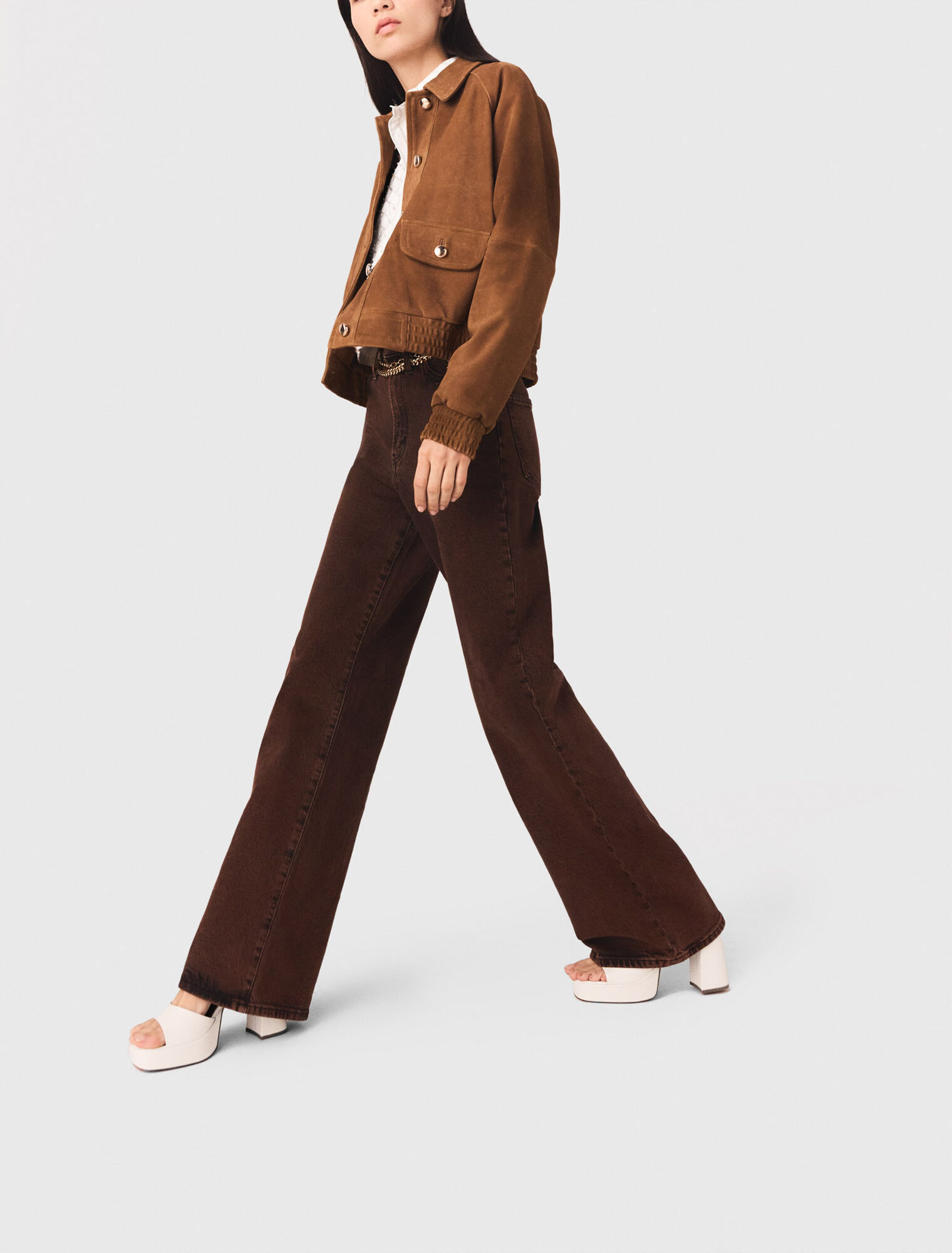 Bootcut-Jeans mit Kette