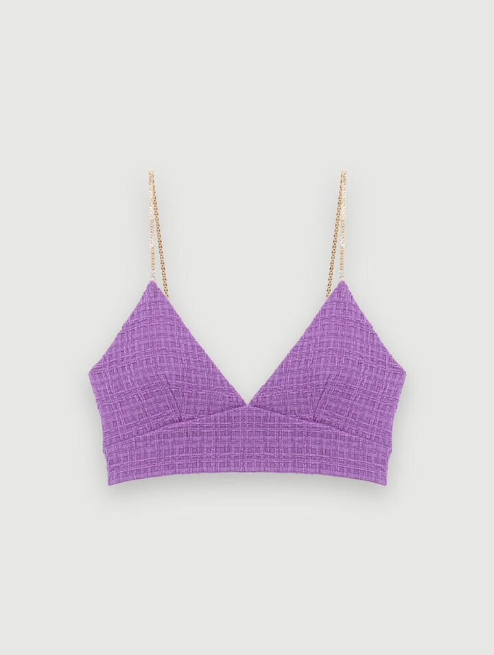 Kurzes Top aus Tweed