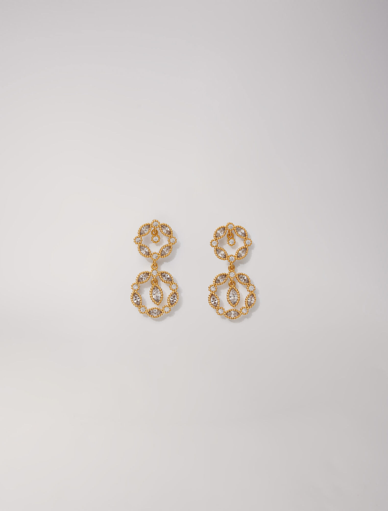Hängeohrringe mit Strass