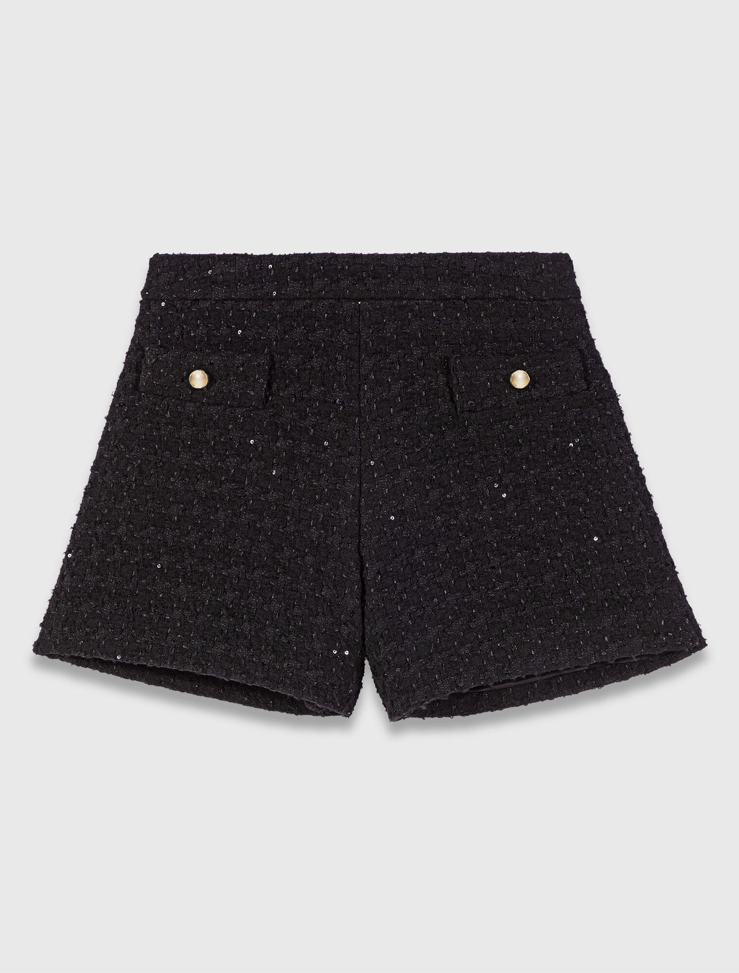 Tweedshorts mit Strass