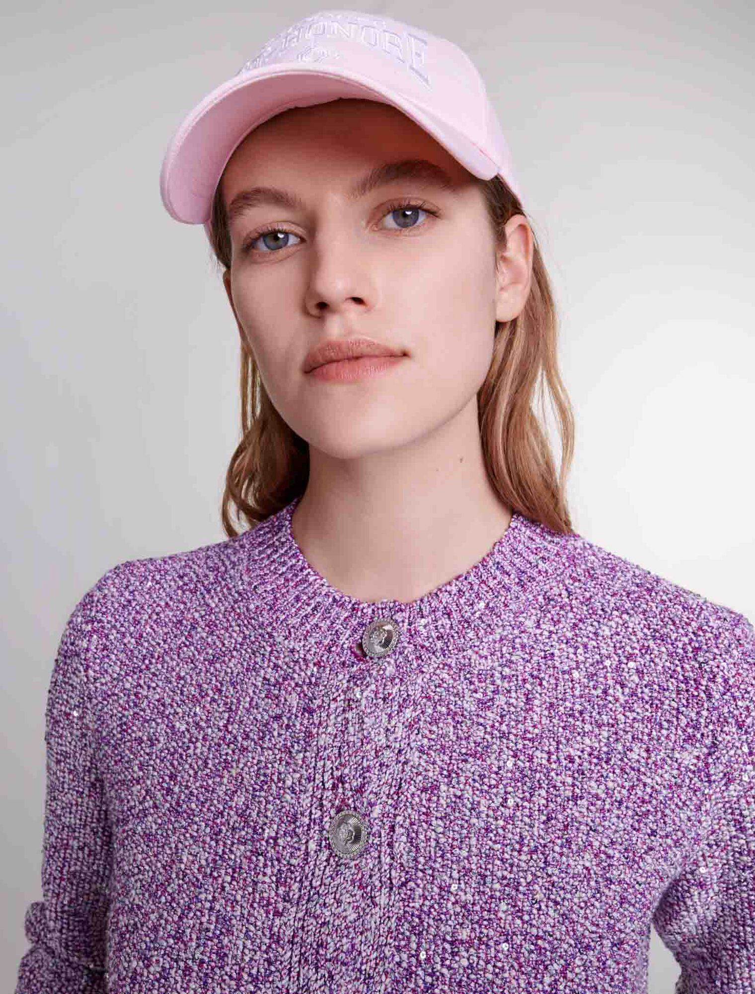Strick-Cardigan mit Pailletten