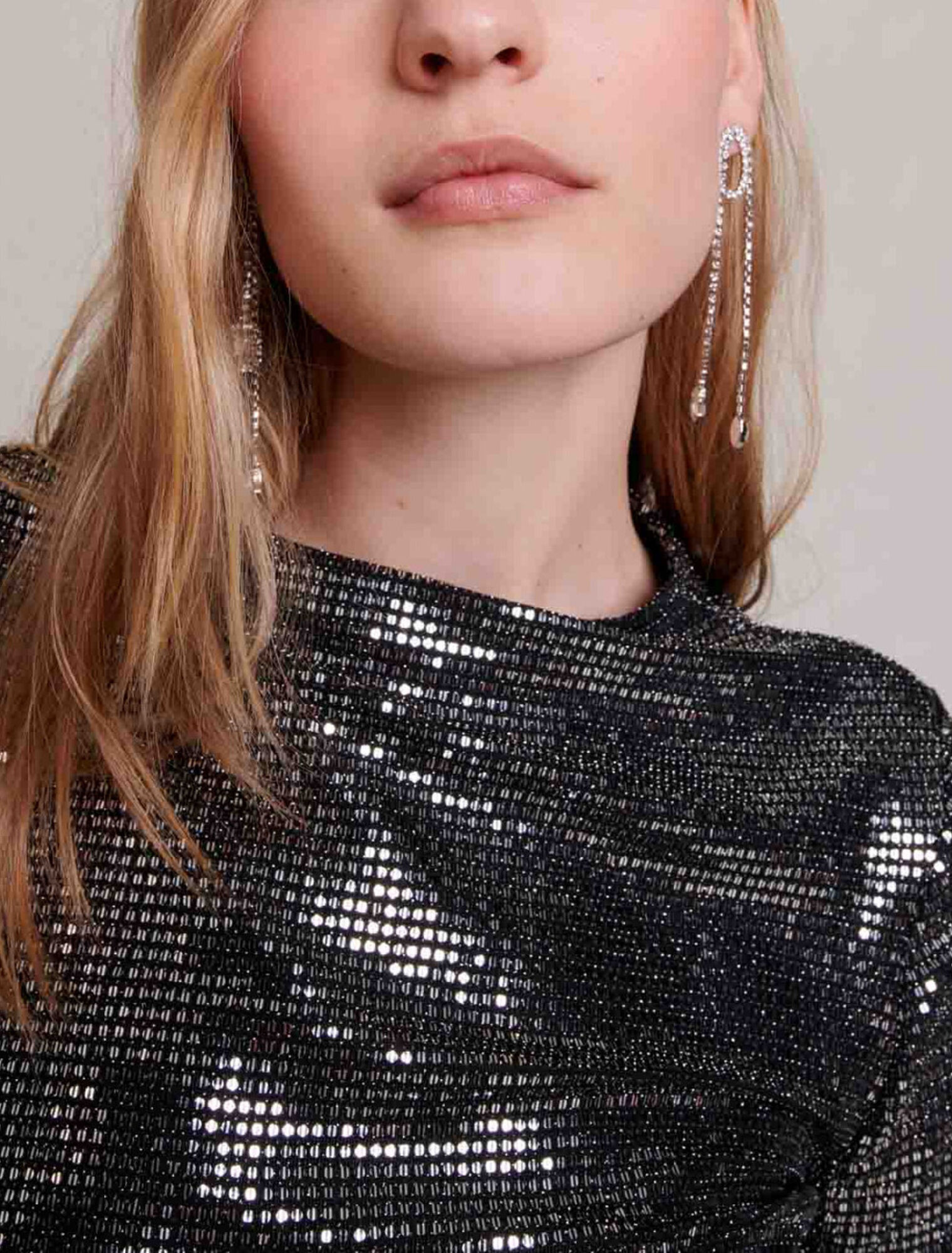 Kurzes silbernes Kleid