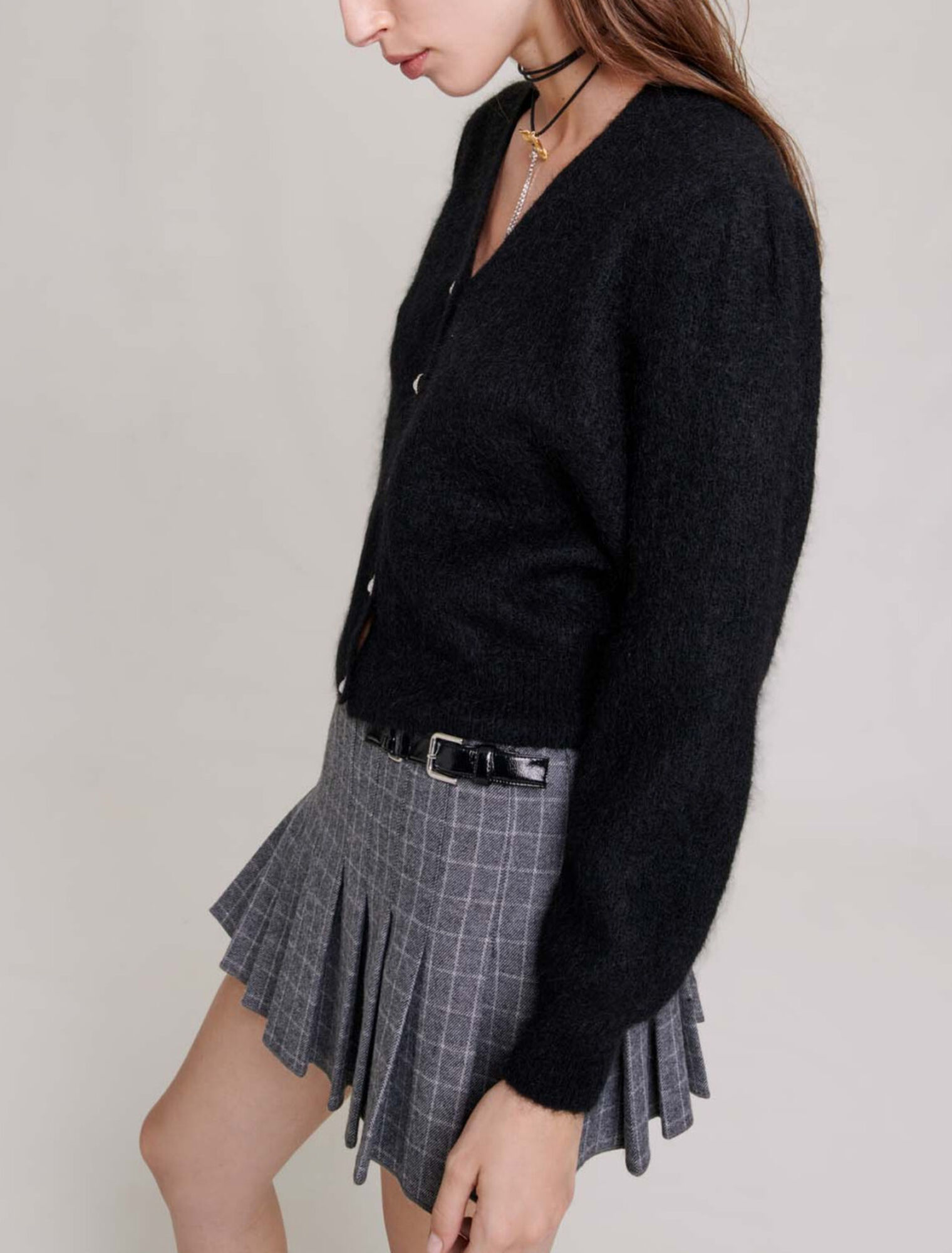 Strickjacke aus Wolle und Mohair