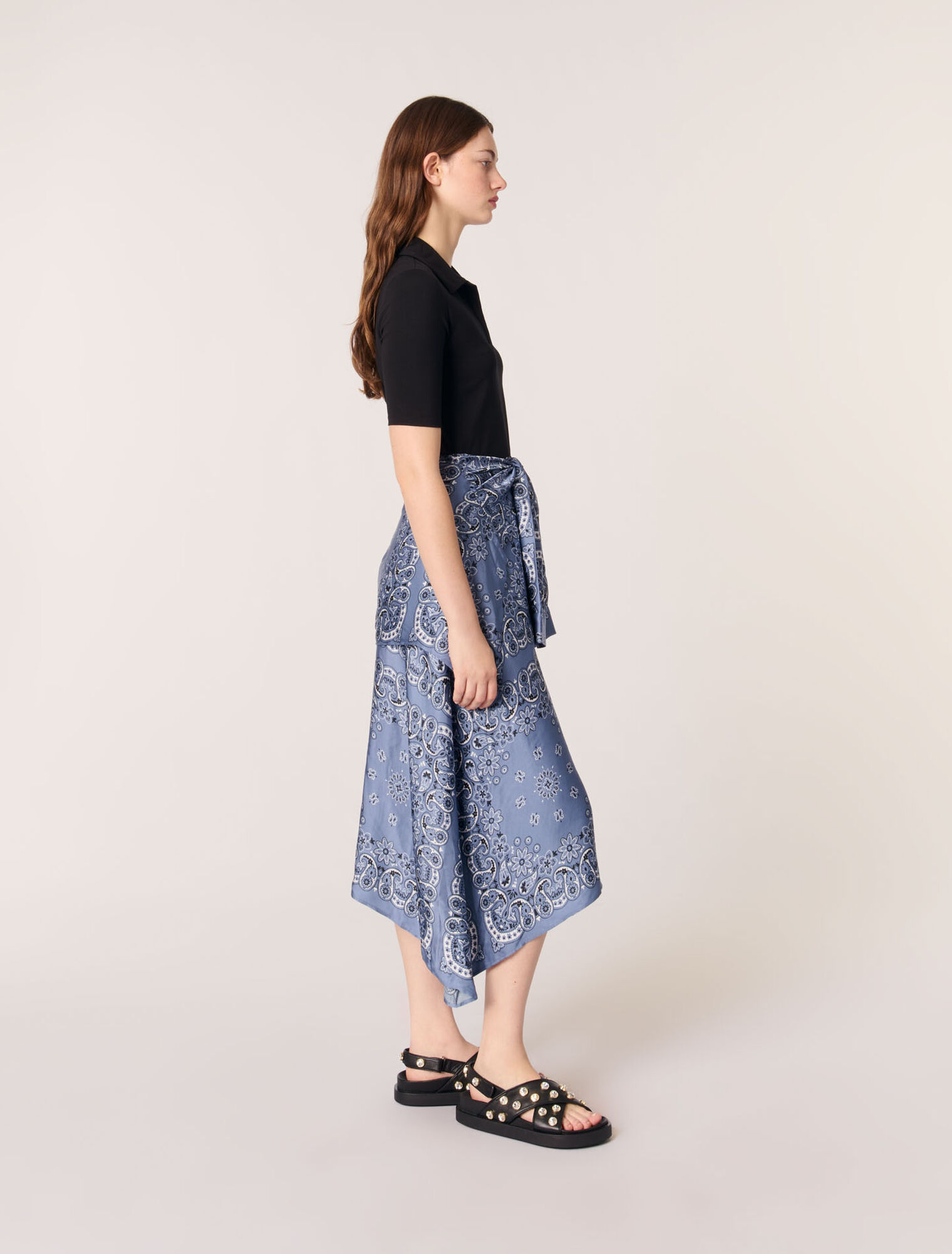 Bedrucktes Trompe-l'Œil-Kleid