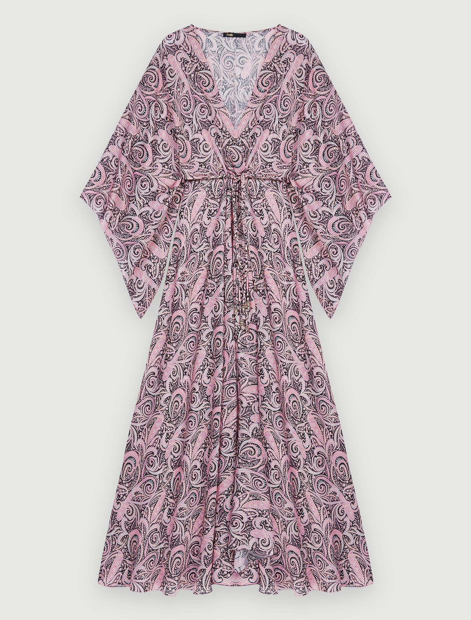 Fließendes Schalkleid mit Paisley-Print