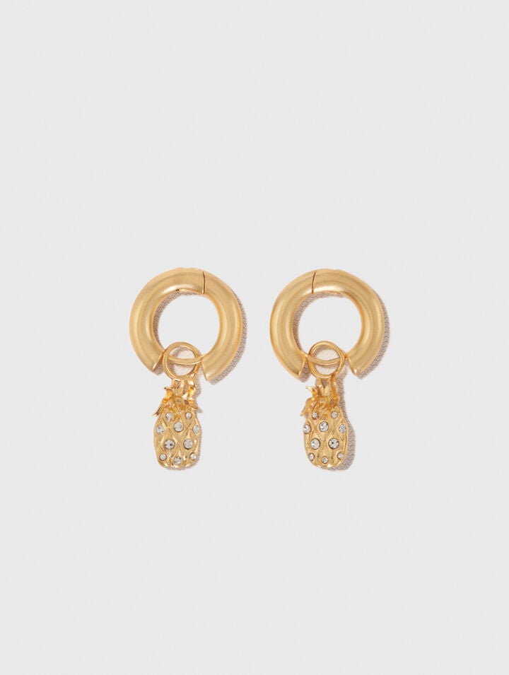 Mini-Creolen Ananasse mit Strass