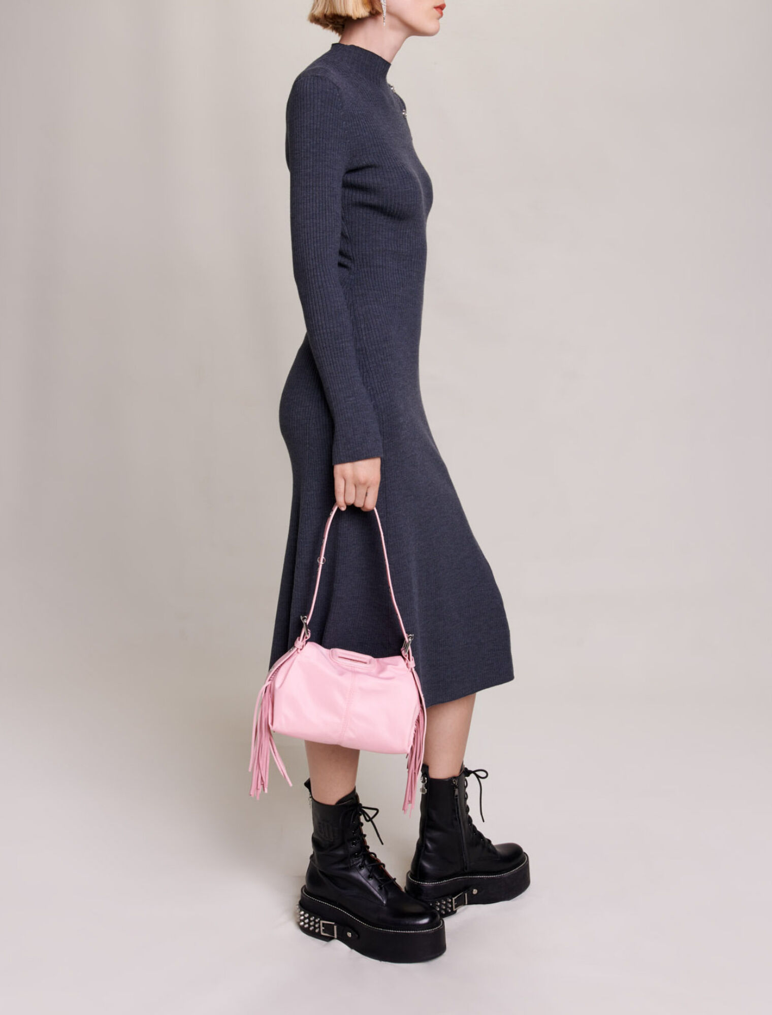 Langes Strickkleid