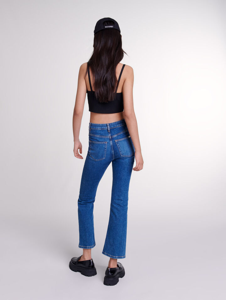 Crop-Top mit Strass