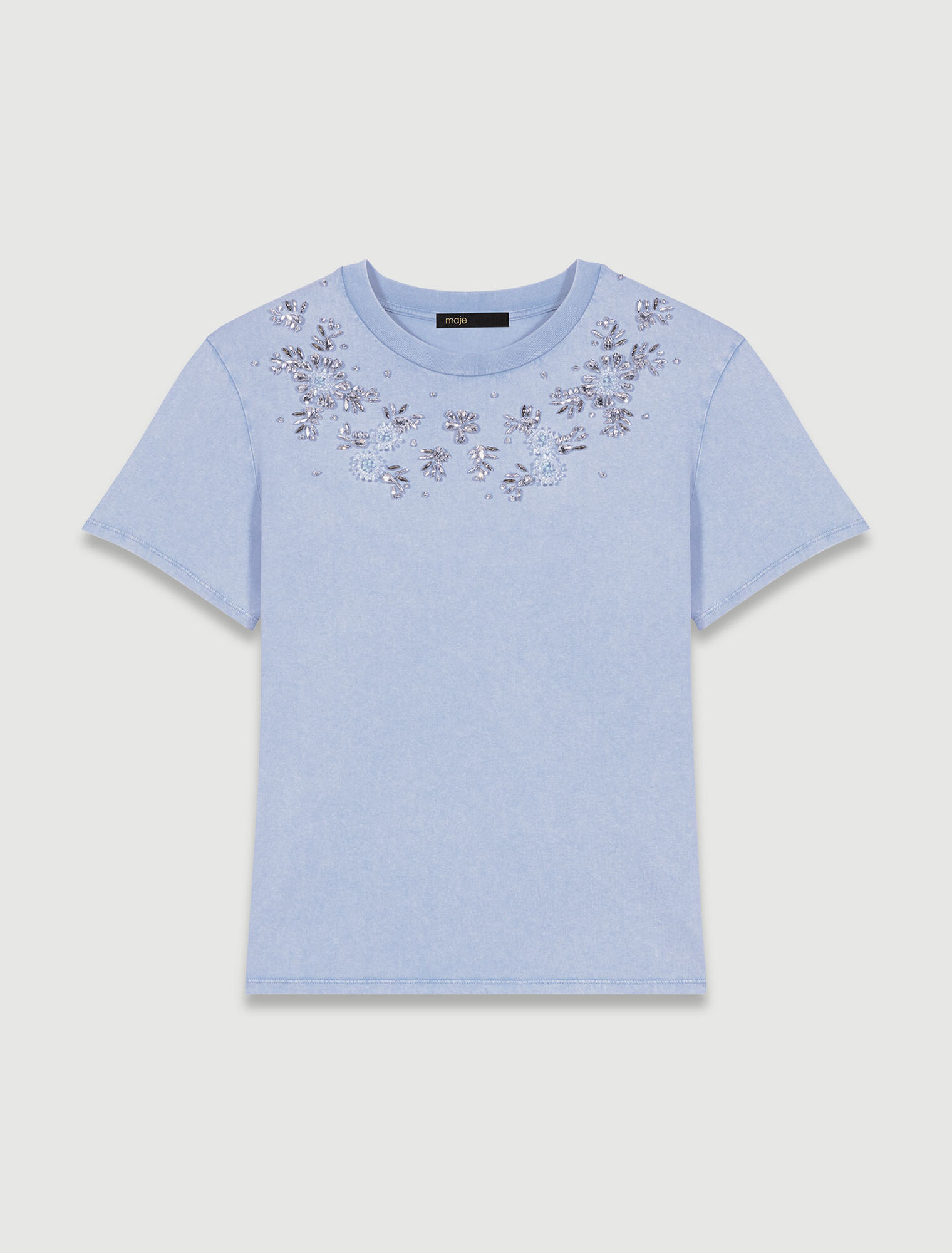 T-Shirt mit Strassbesatz