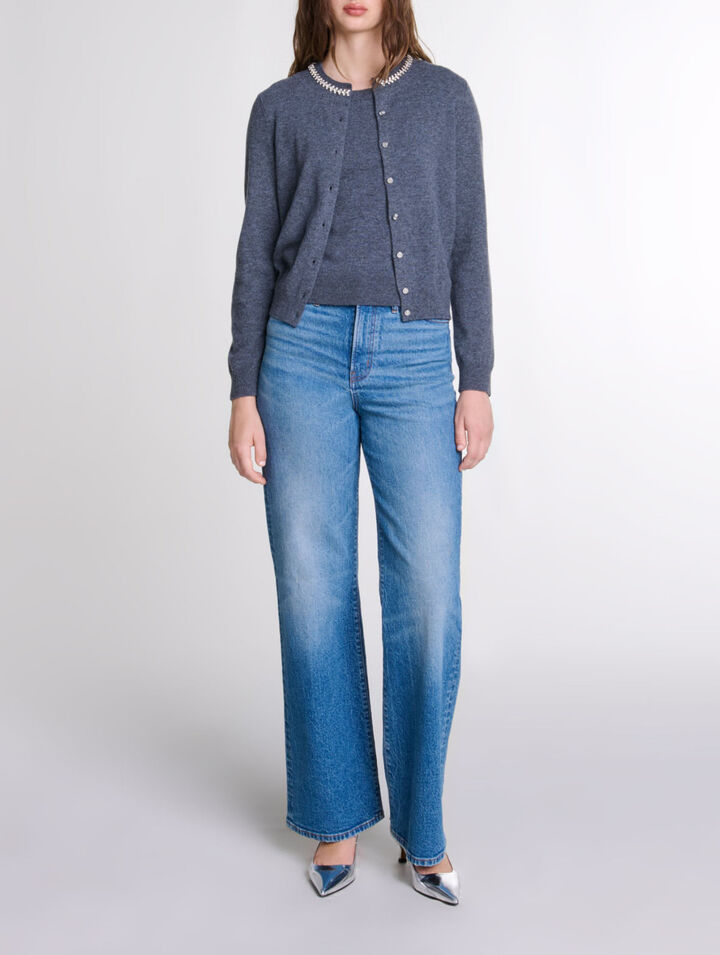 2-in-1 Cardigan aus Kaschmir
