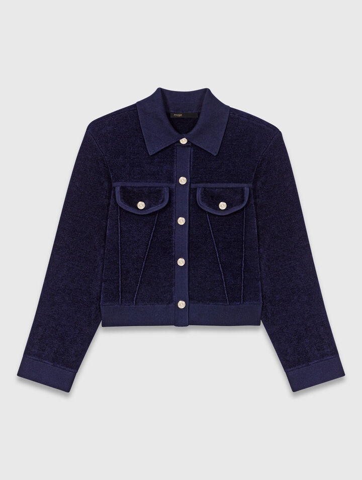 Kurze Samtjacke