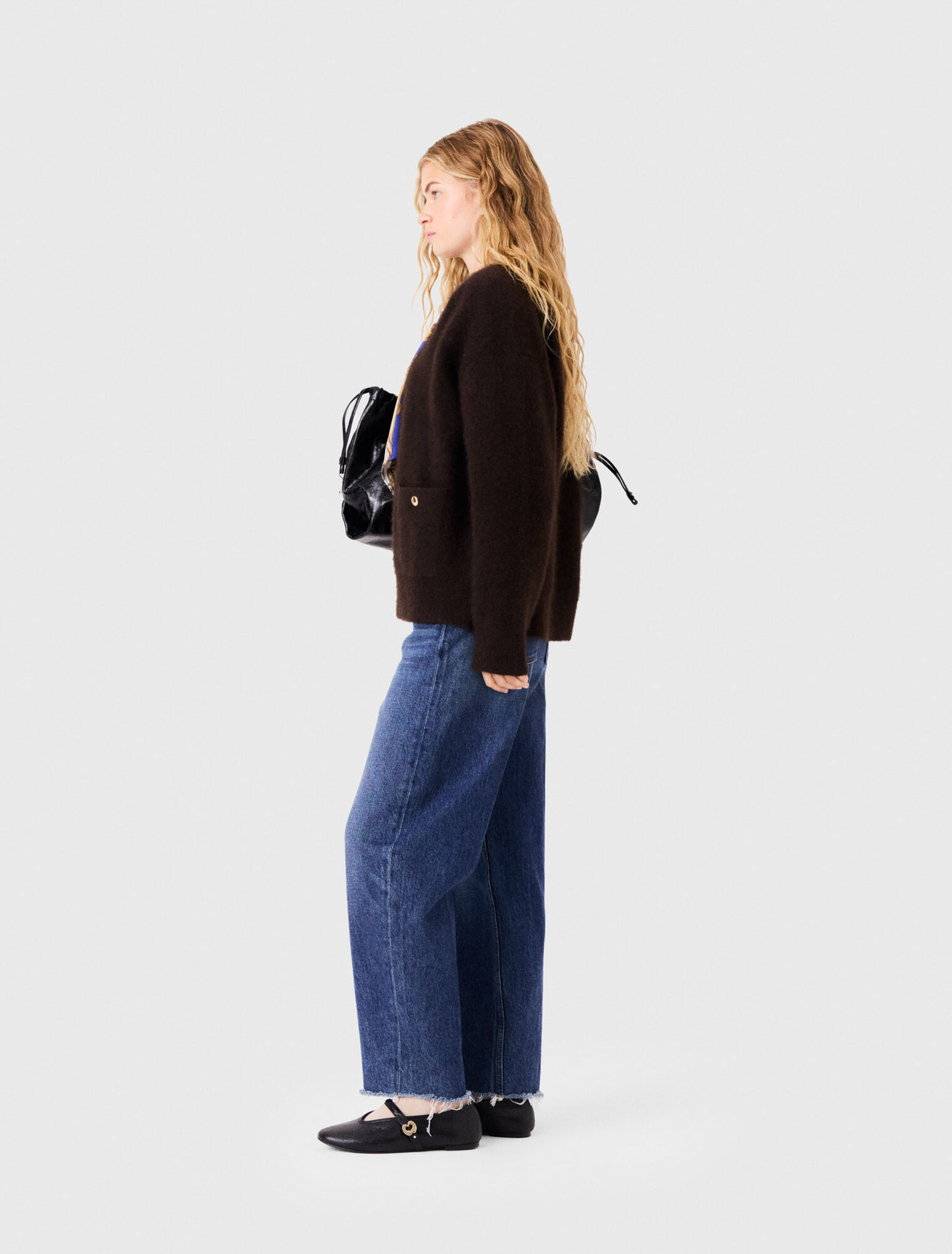 Langer Cardigan aus Yak