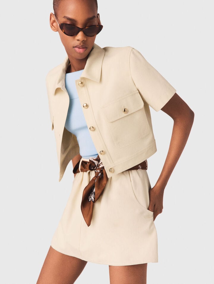 Kurze Jacke mit kurzen &Auml;rmeln