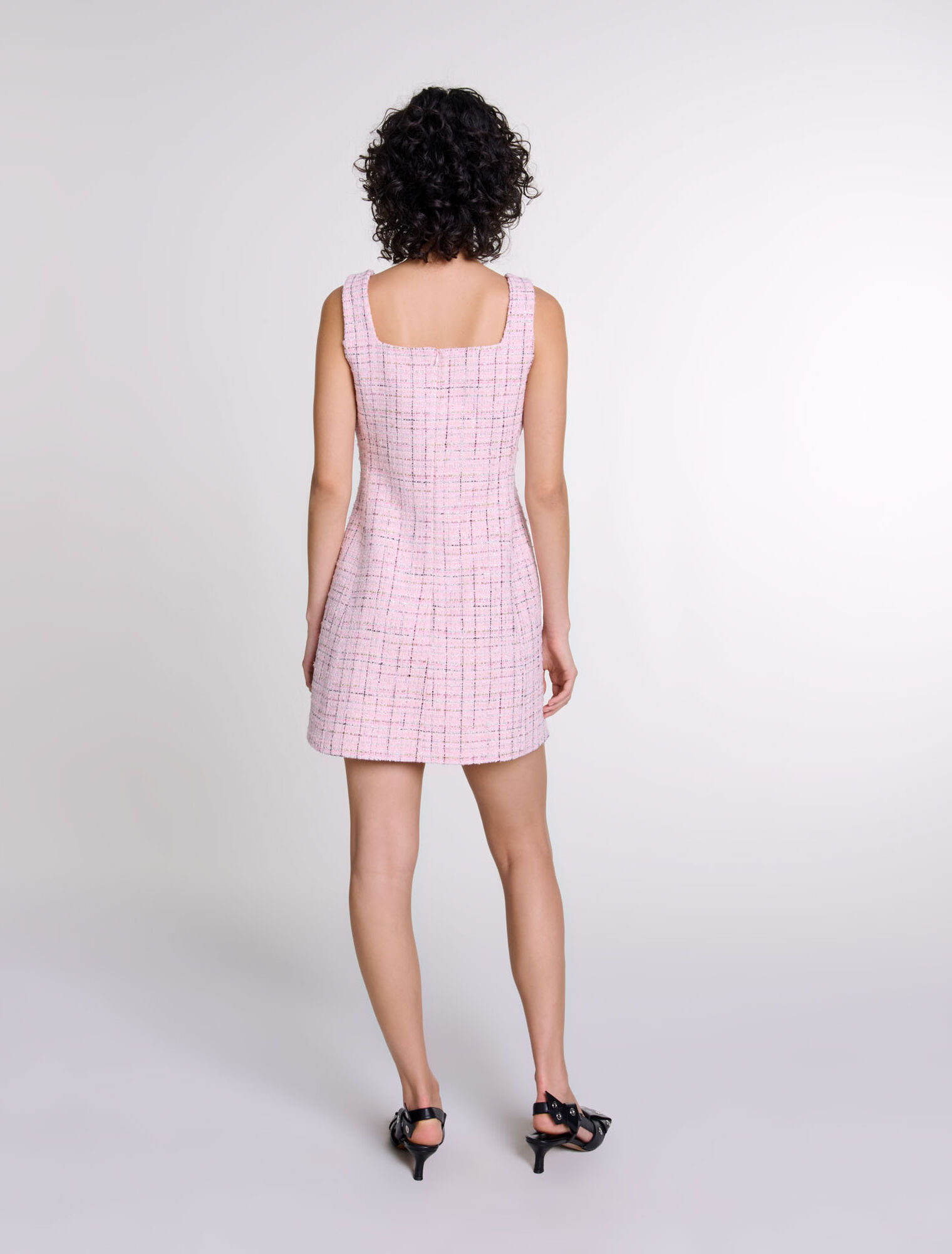 Ärmelloses Kleid aus Tweed