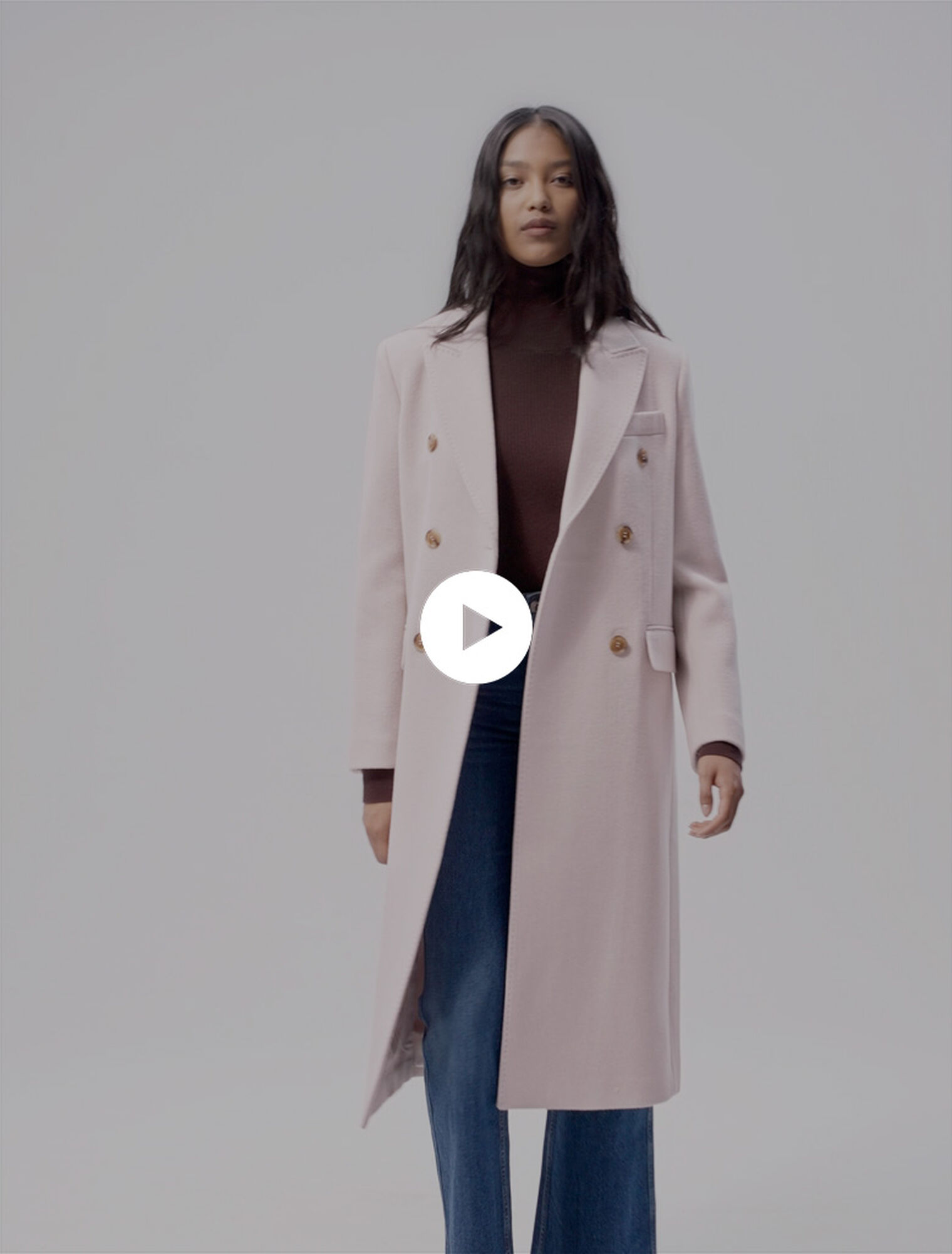 Langer gefütterter Mantel