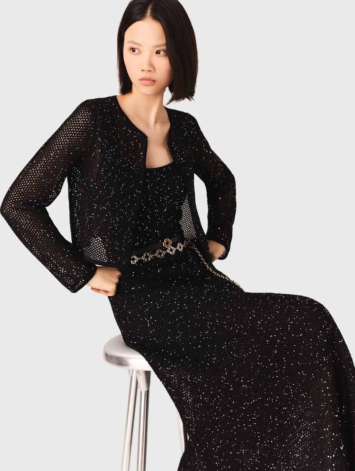 Strickcardigan mit Strass