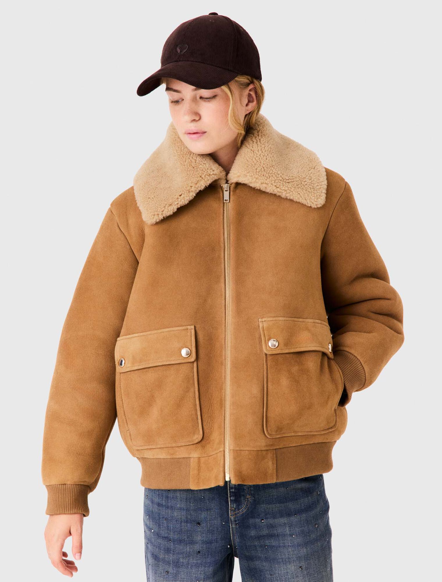 Lammfellblouson