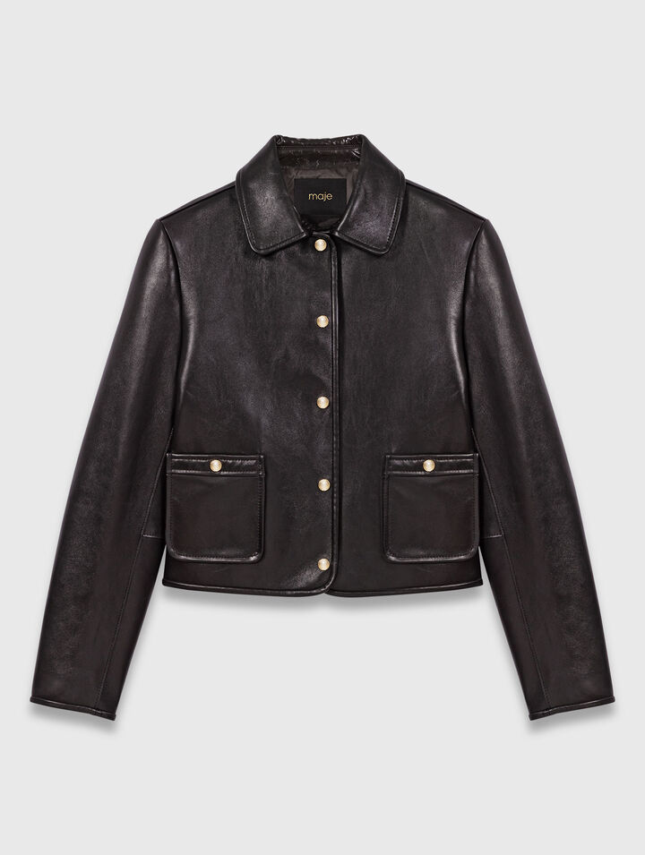 Kurze Lederjacke