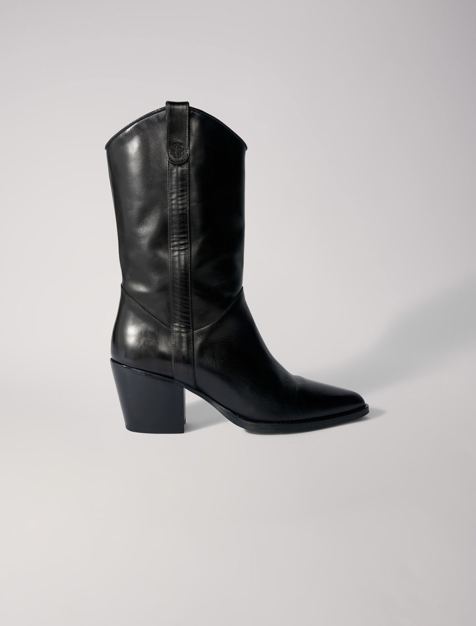 Lederstiefel mit Absatz