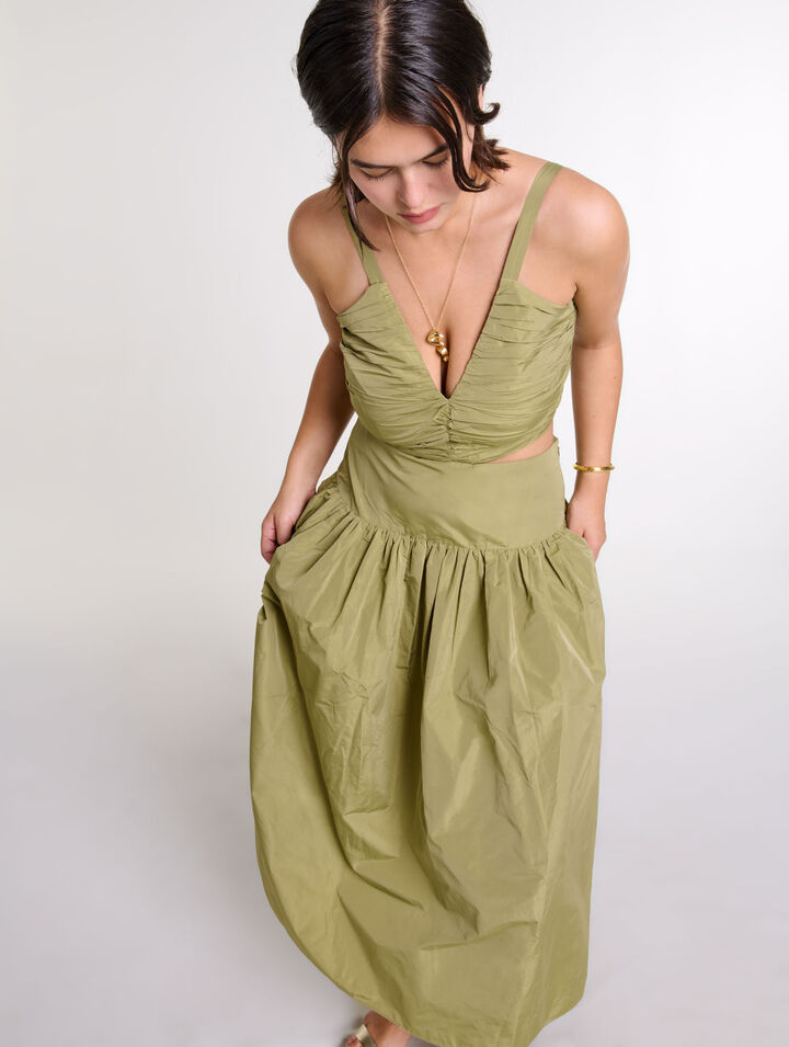 Taftkleid mit Cut-outs