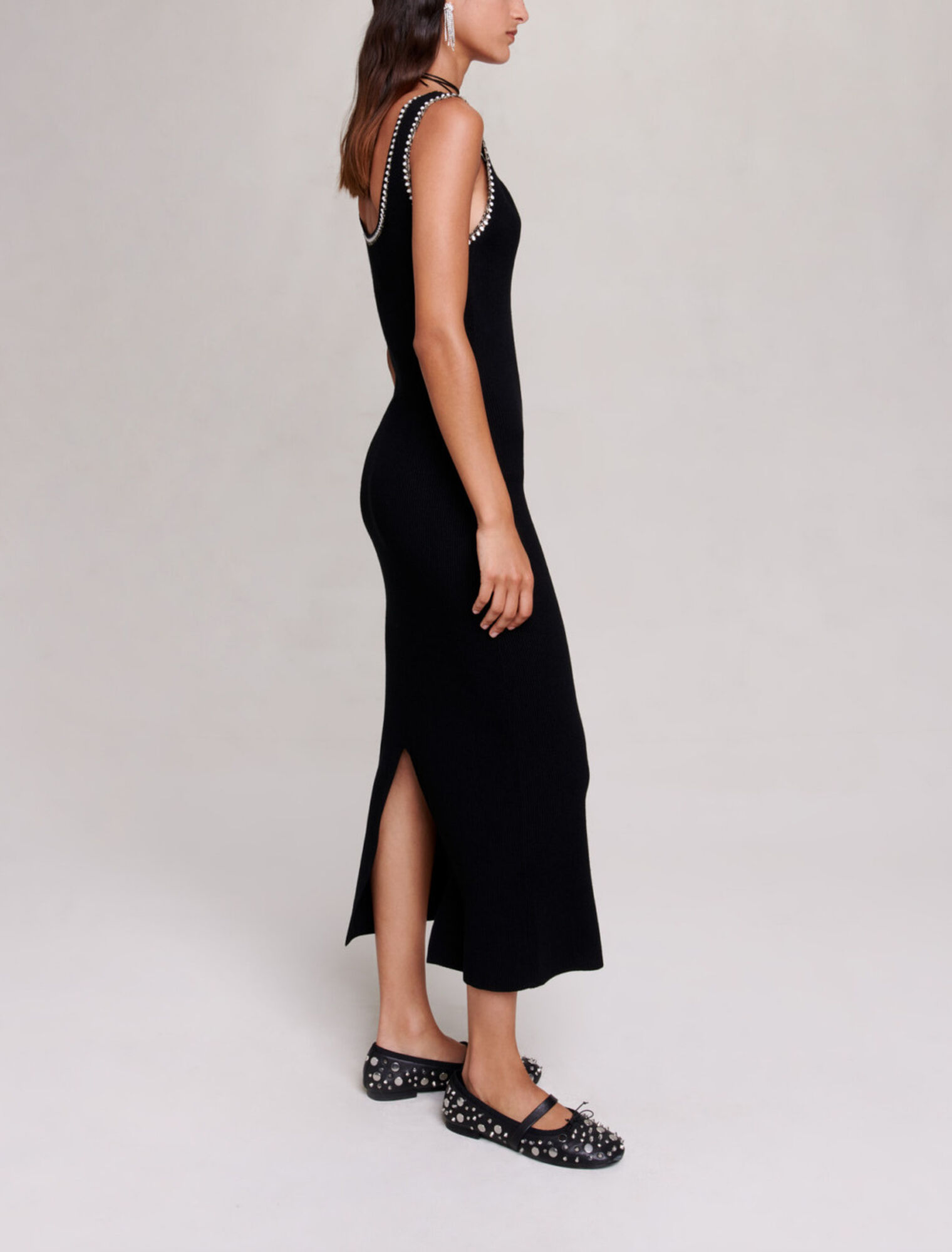 Langes Strickkleid