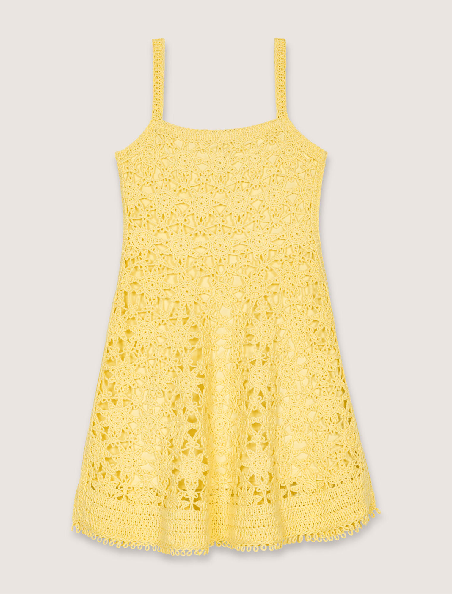 Kurzes gehäkeltes Trägerkleid