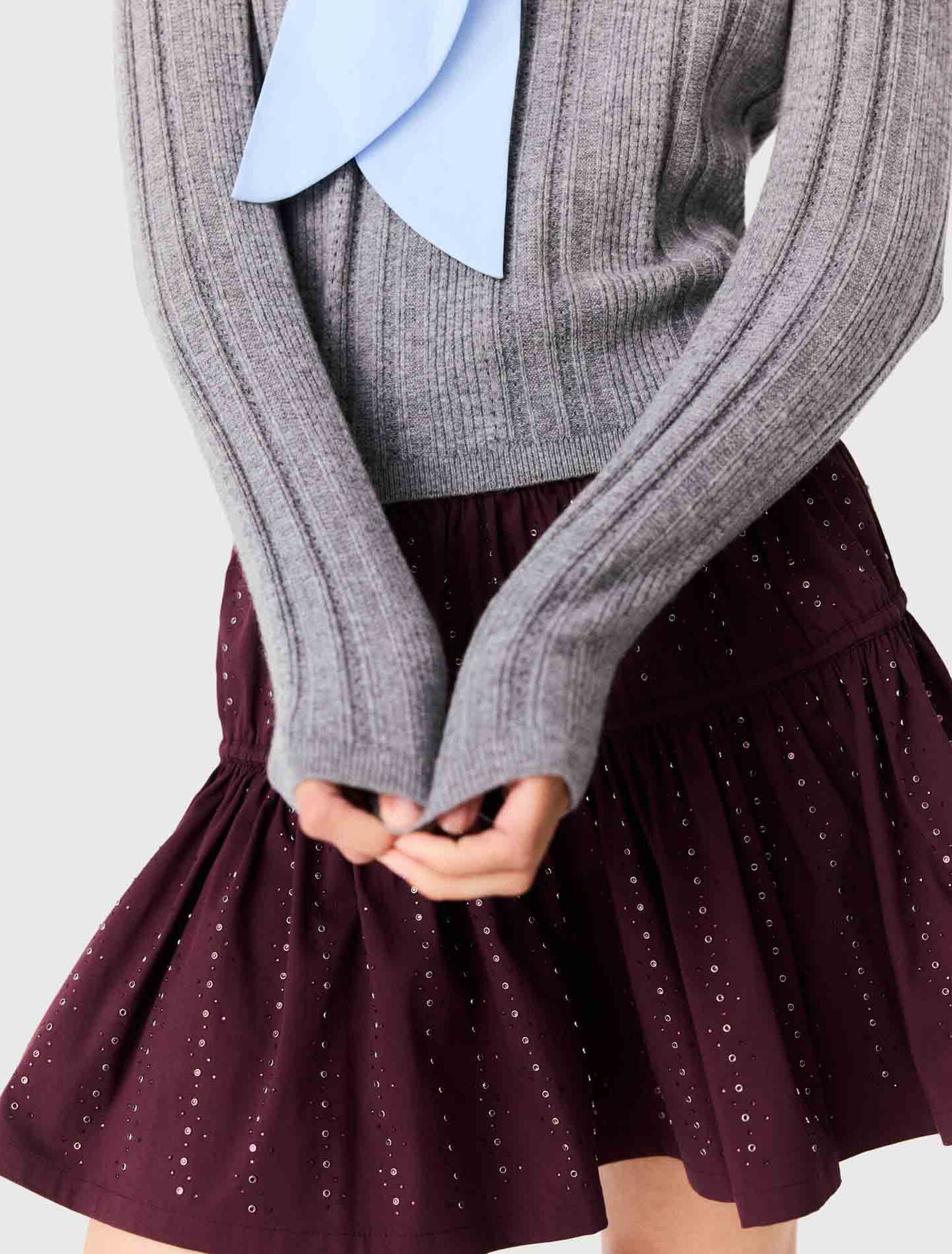 Pullover mit abnehmbarem Kragen