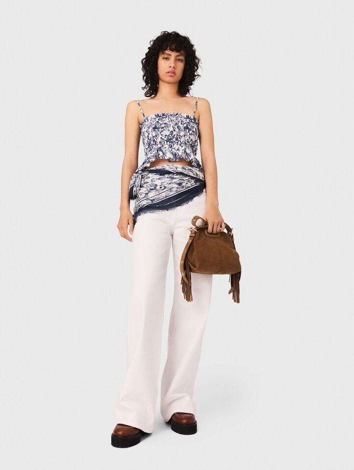 Gesmoktes bedrucktes Top