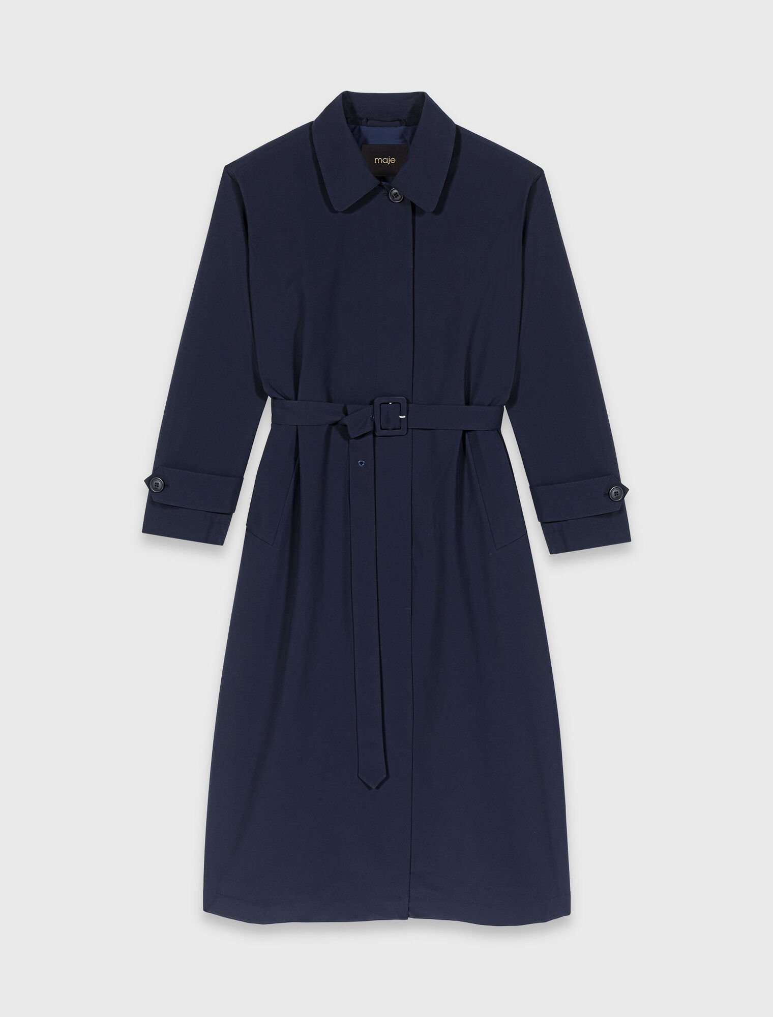 Trench mit abnehmbarer Strasskapuze