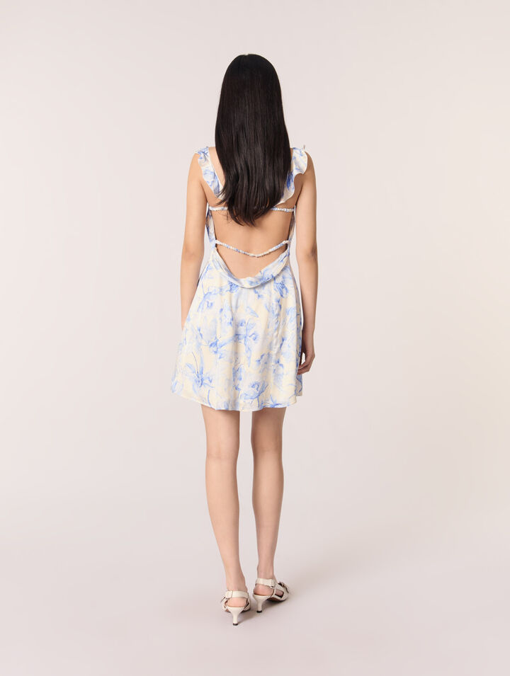 Kurzes bedrucktes Kleid