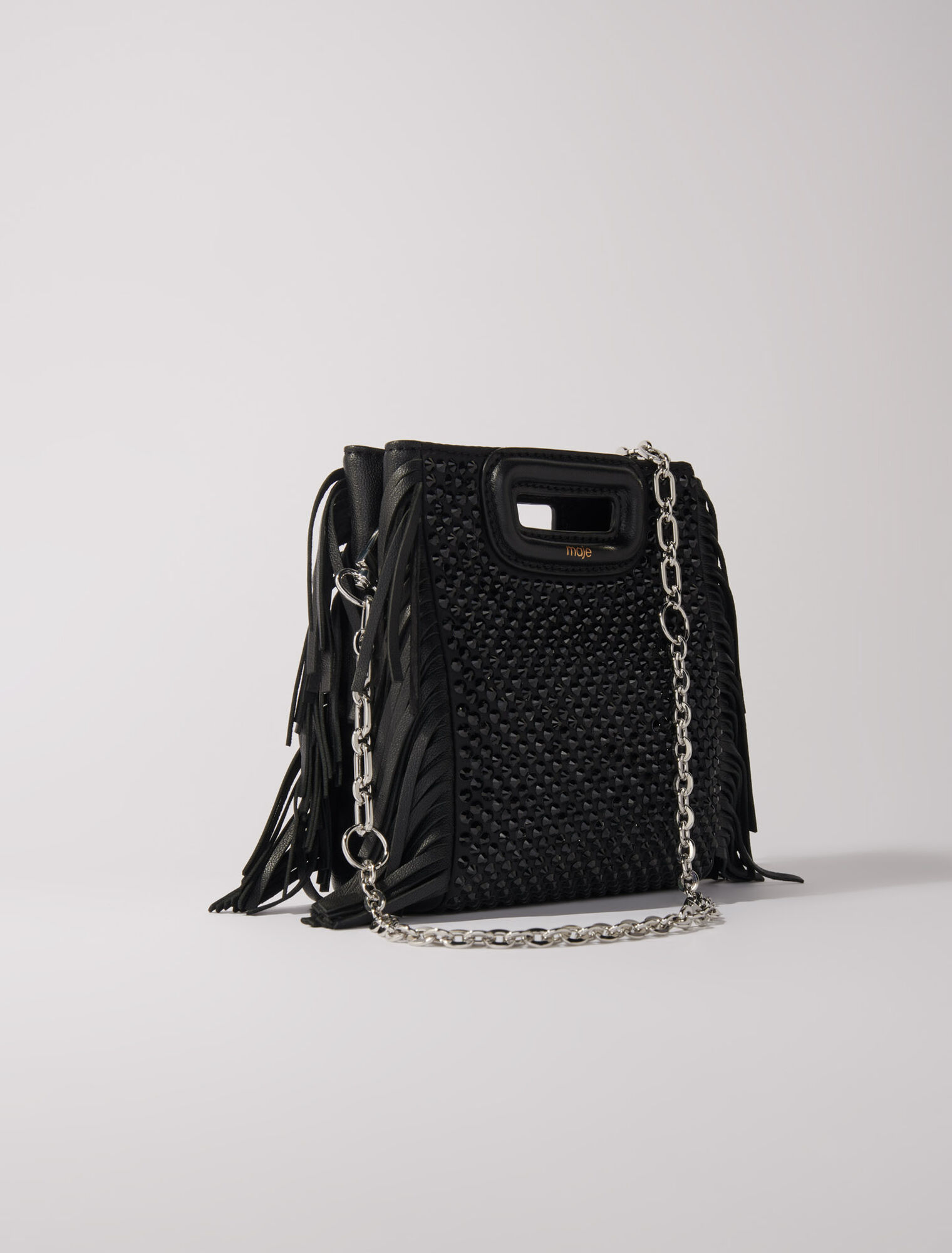 Mini M-Tasche mit Strass