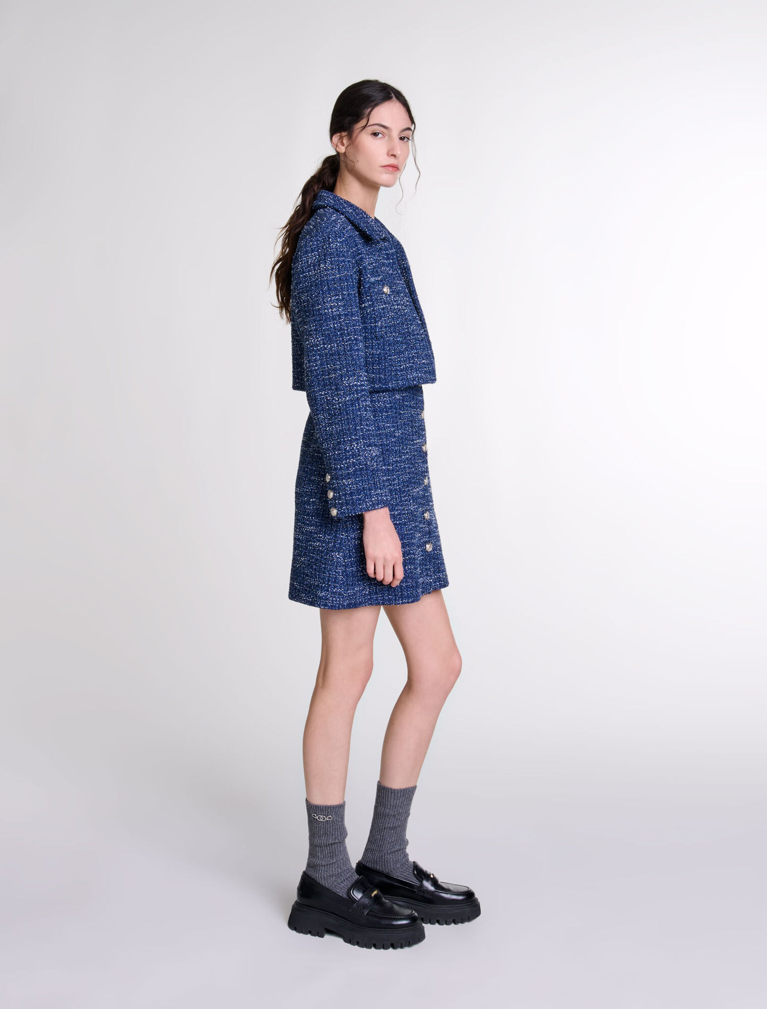 2-in-1 Tweed-Kleid