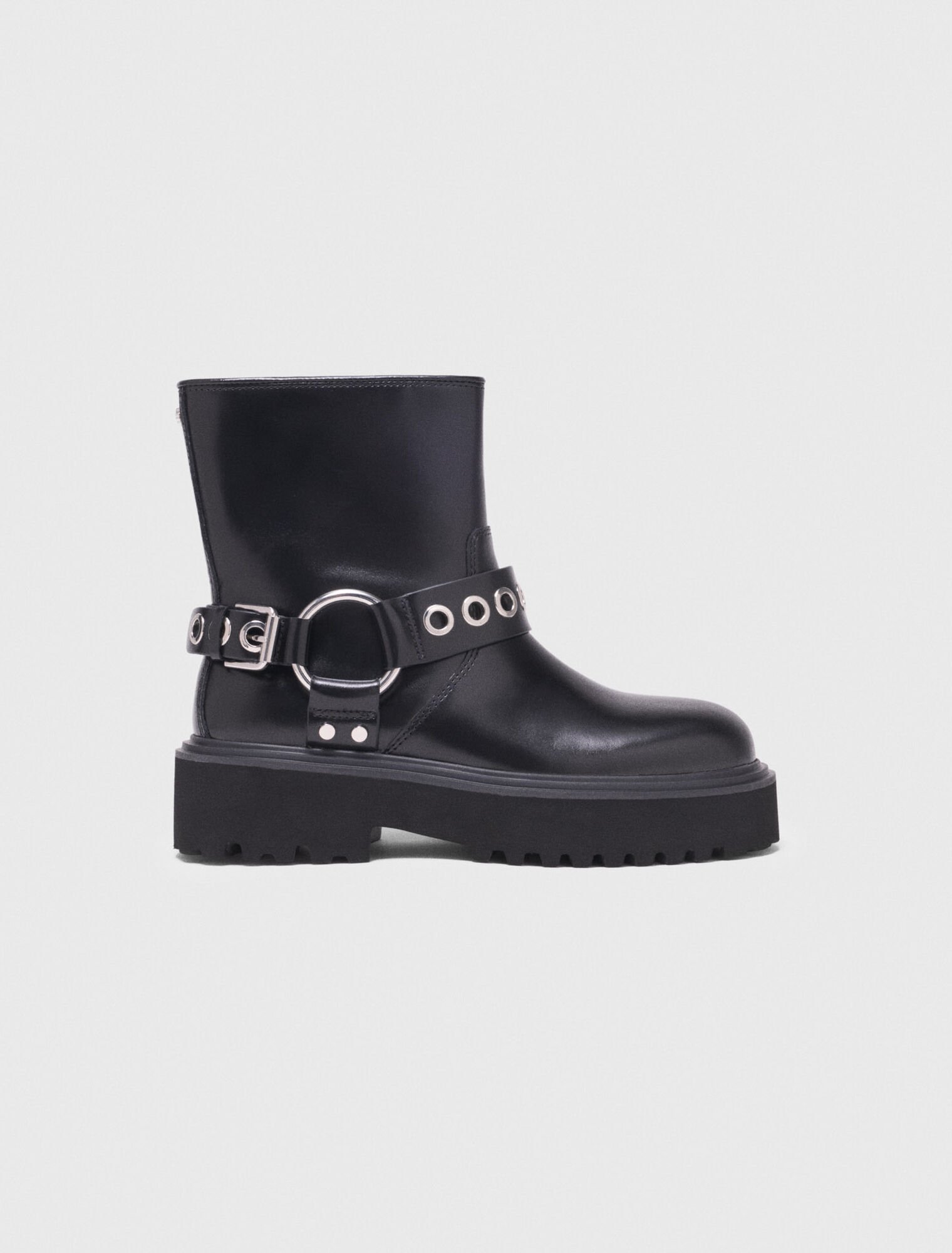 Biker-Stiefeletten aus Leder