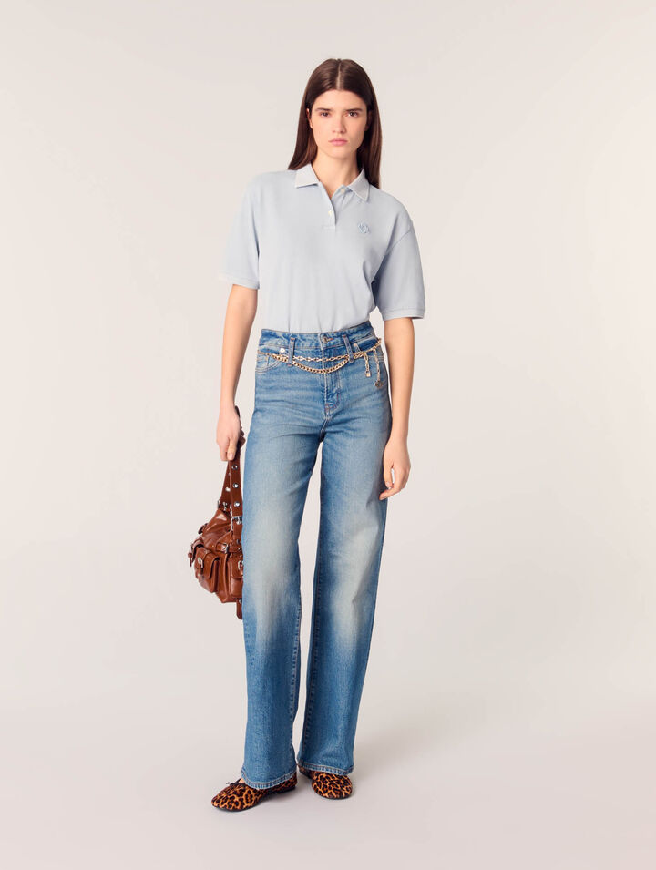 Jeans mit Kettengürtel