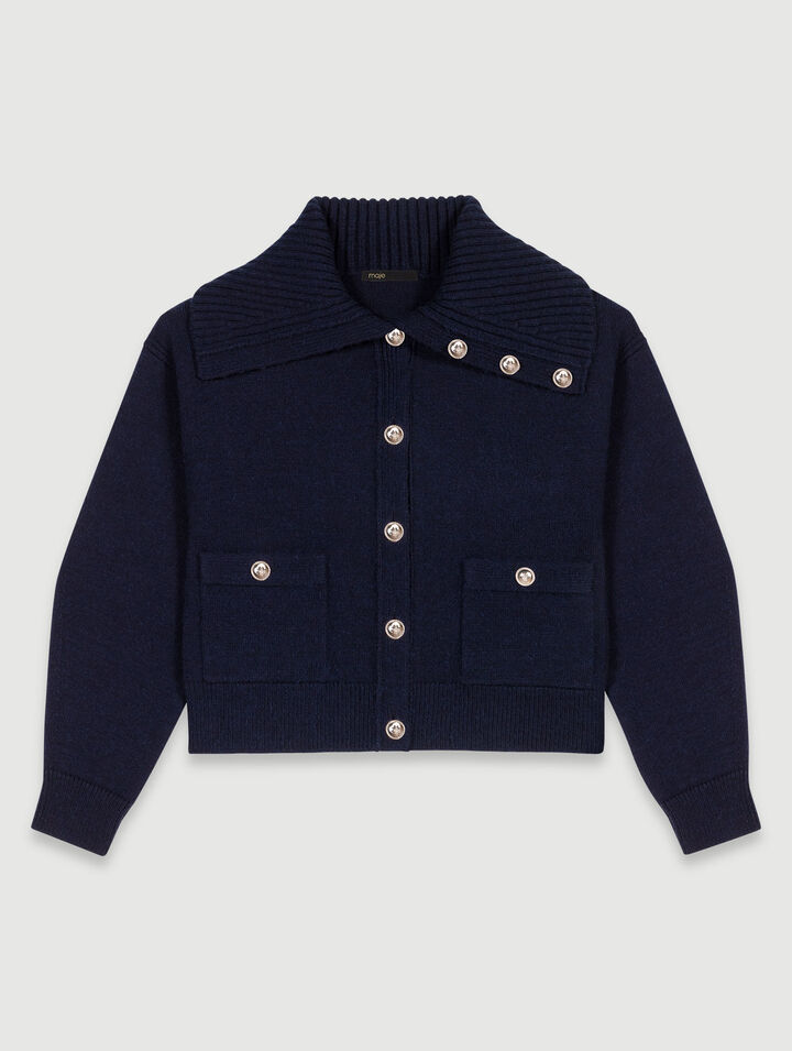 Cardigan aus Wollmischgewebe