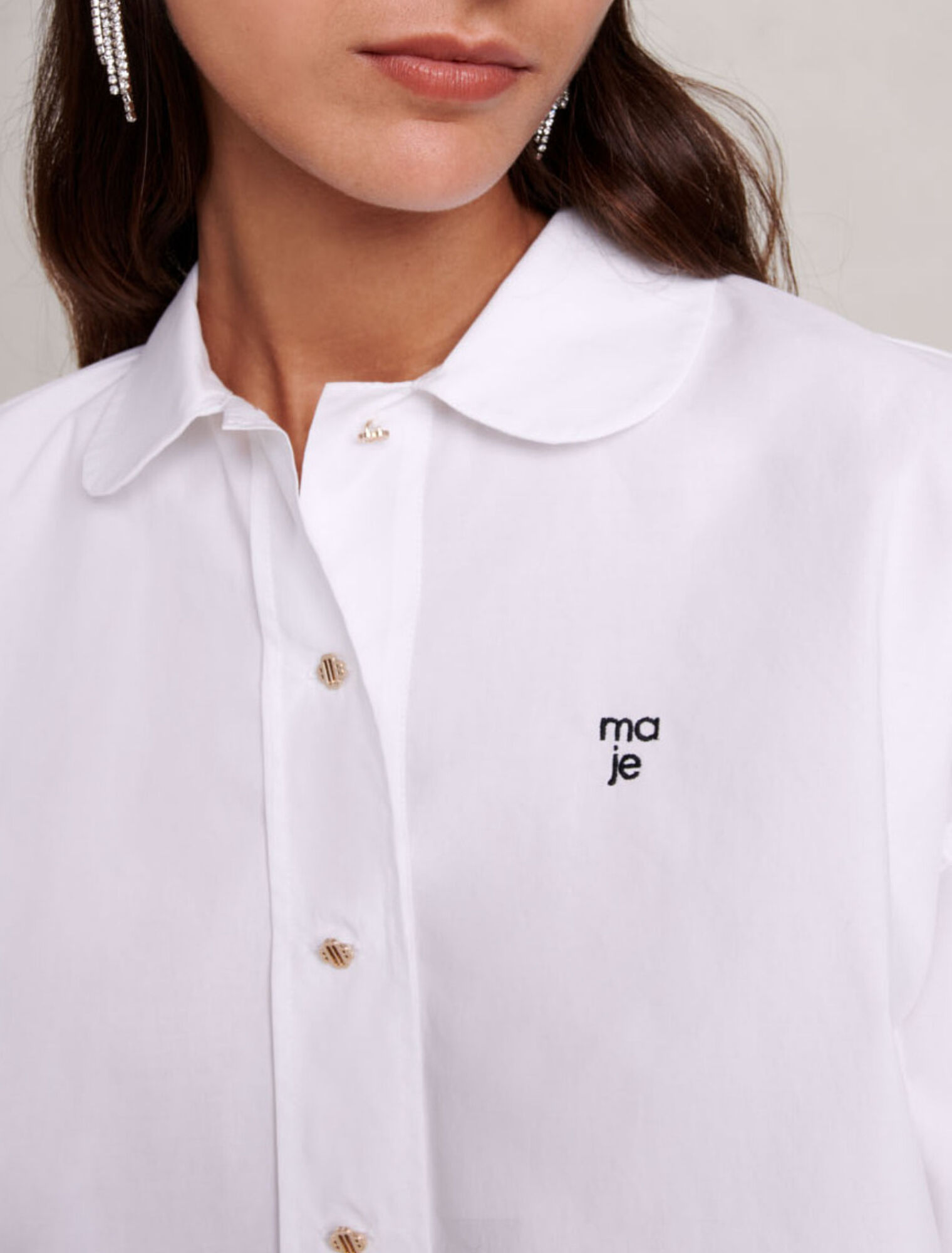 Kurze Bluse aus Baumwolle