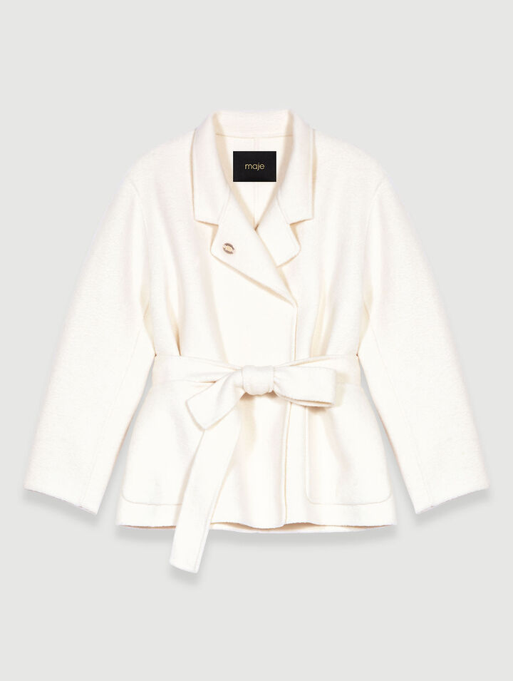 Strukturierte Wolljacke