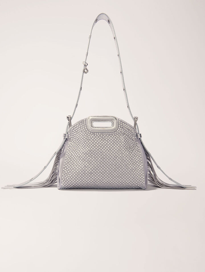 Tasche Miss M Mini Metall, Strass