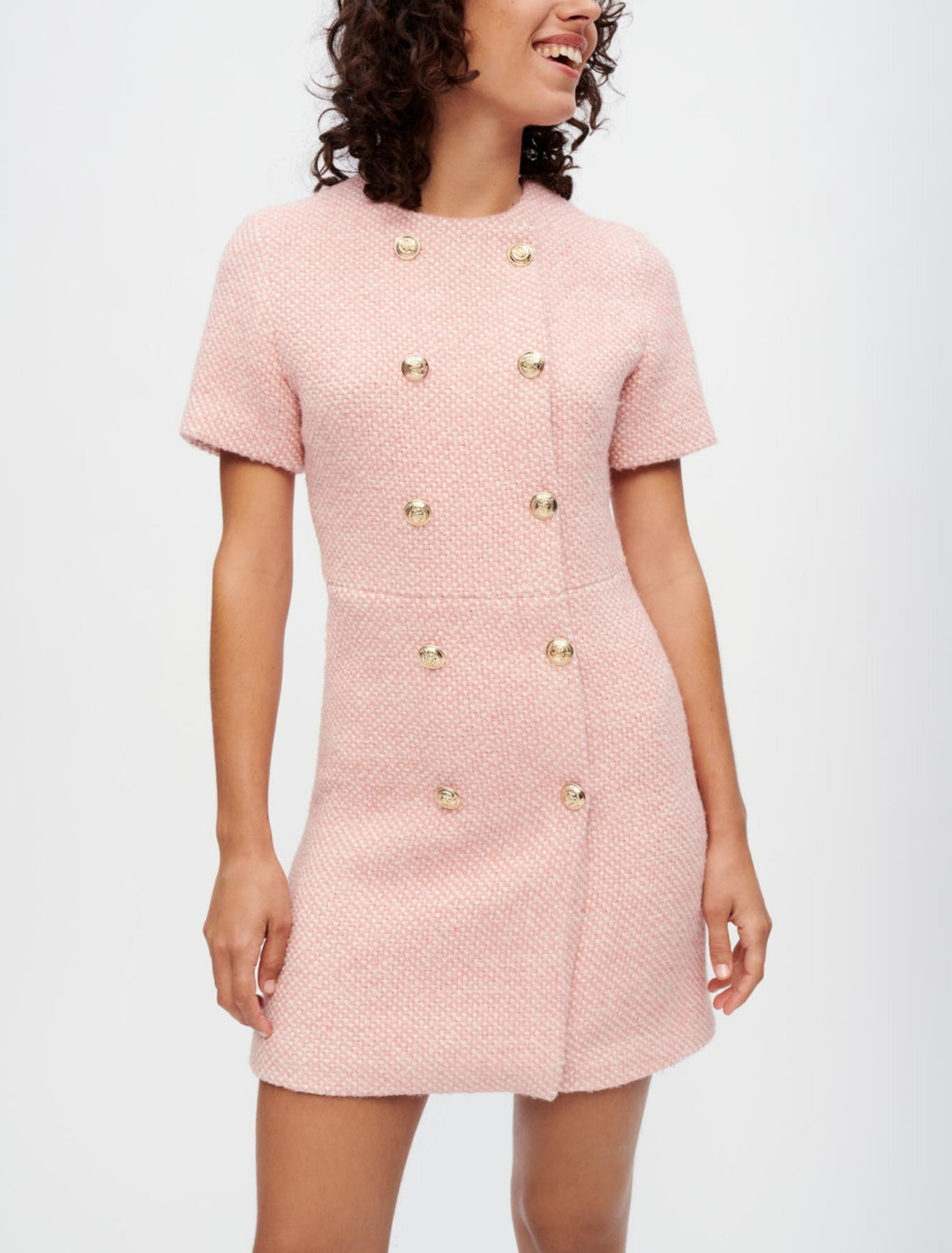 Kleid aus meliertem Tweed