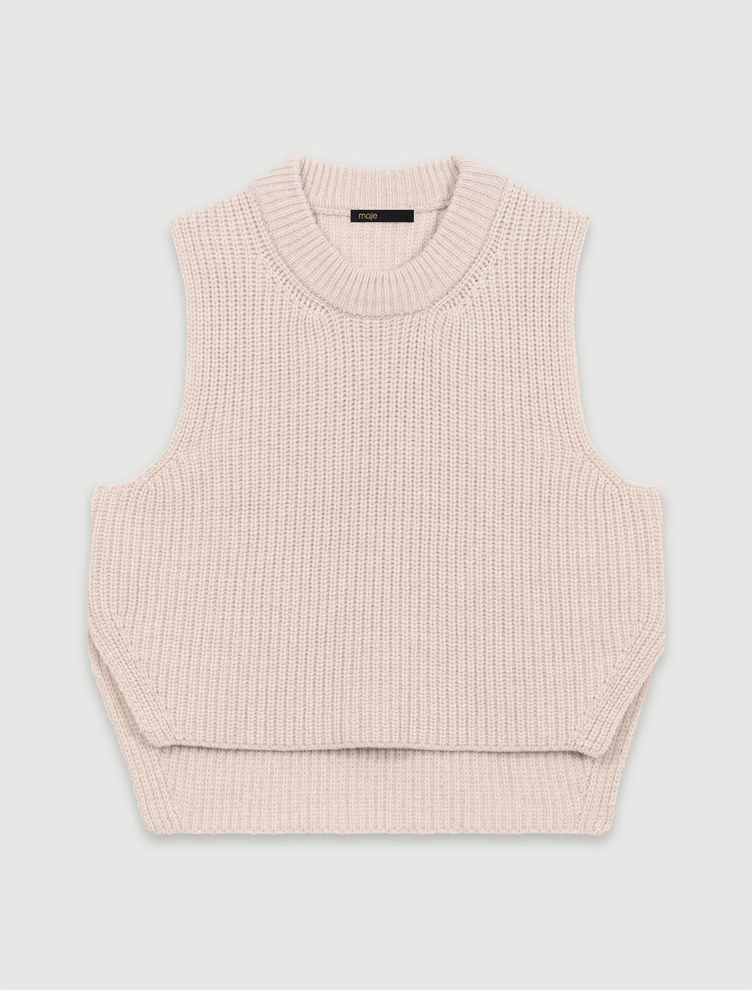 Ärmelloser Wollpullover