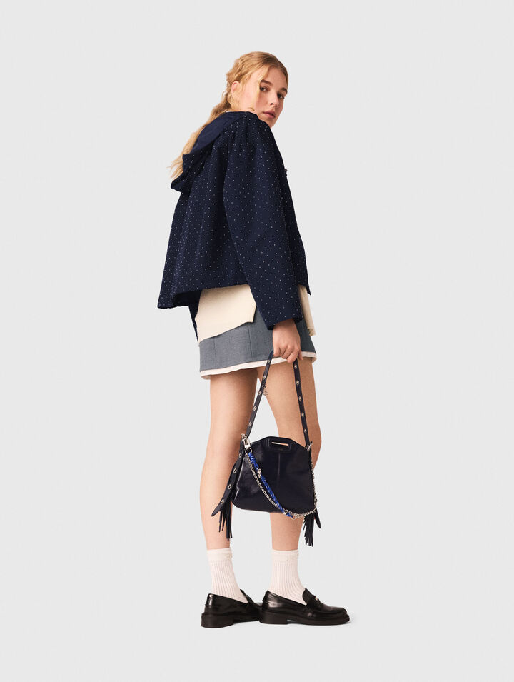 Windjacke mit Strass und Kapuze